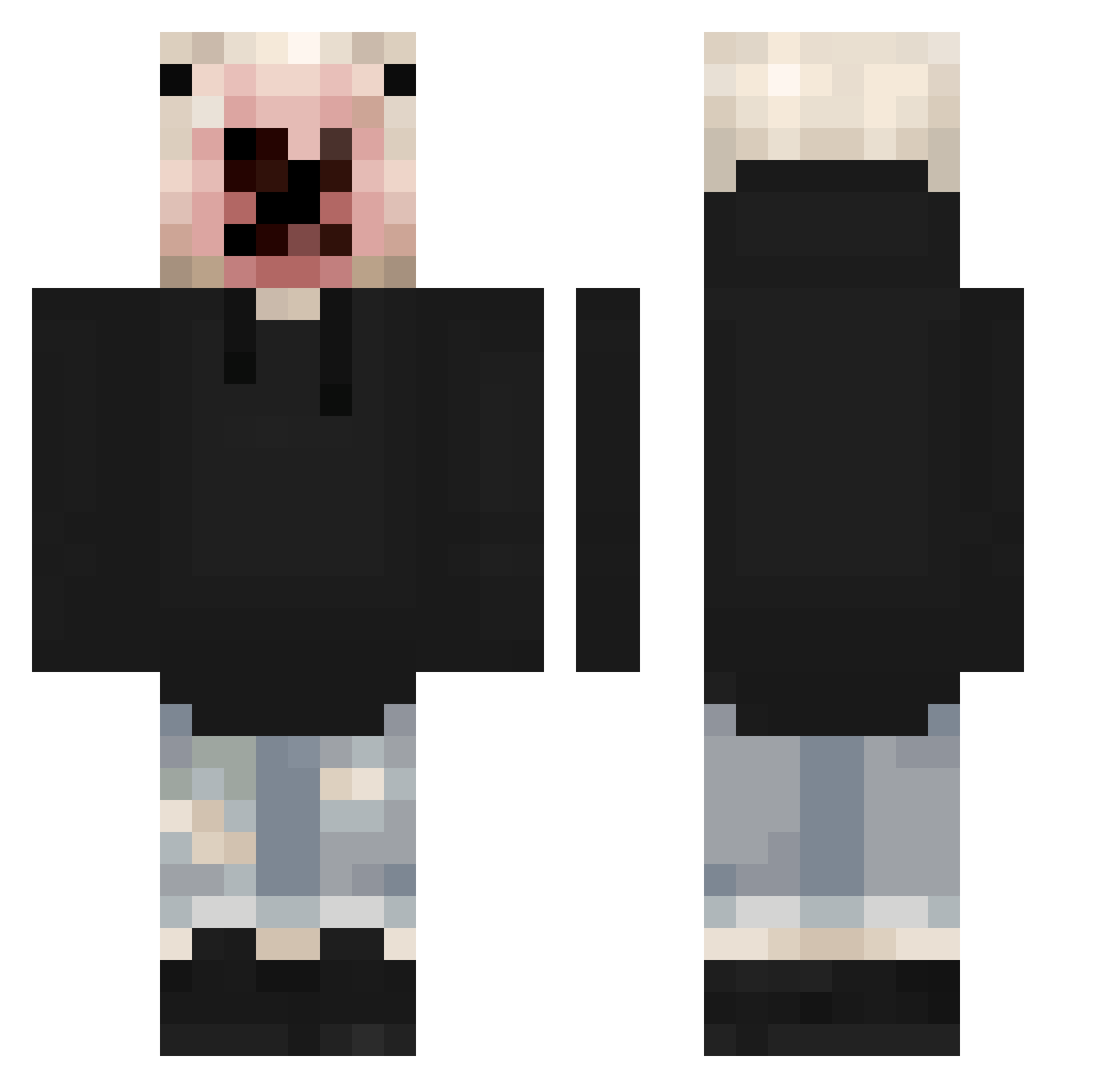 nisse40 Minecraft skin, front and back view