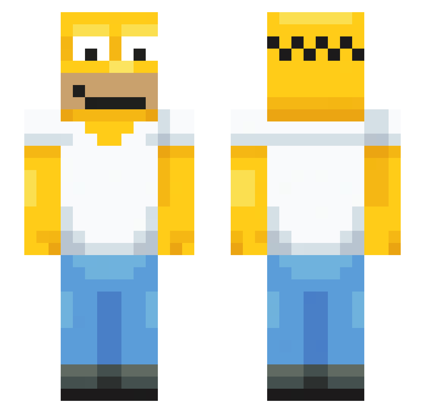 Rainer__Stahl Minecraft skin, front and back view