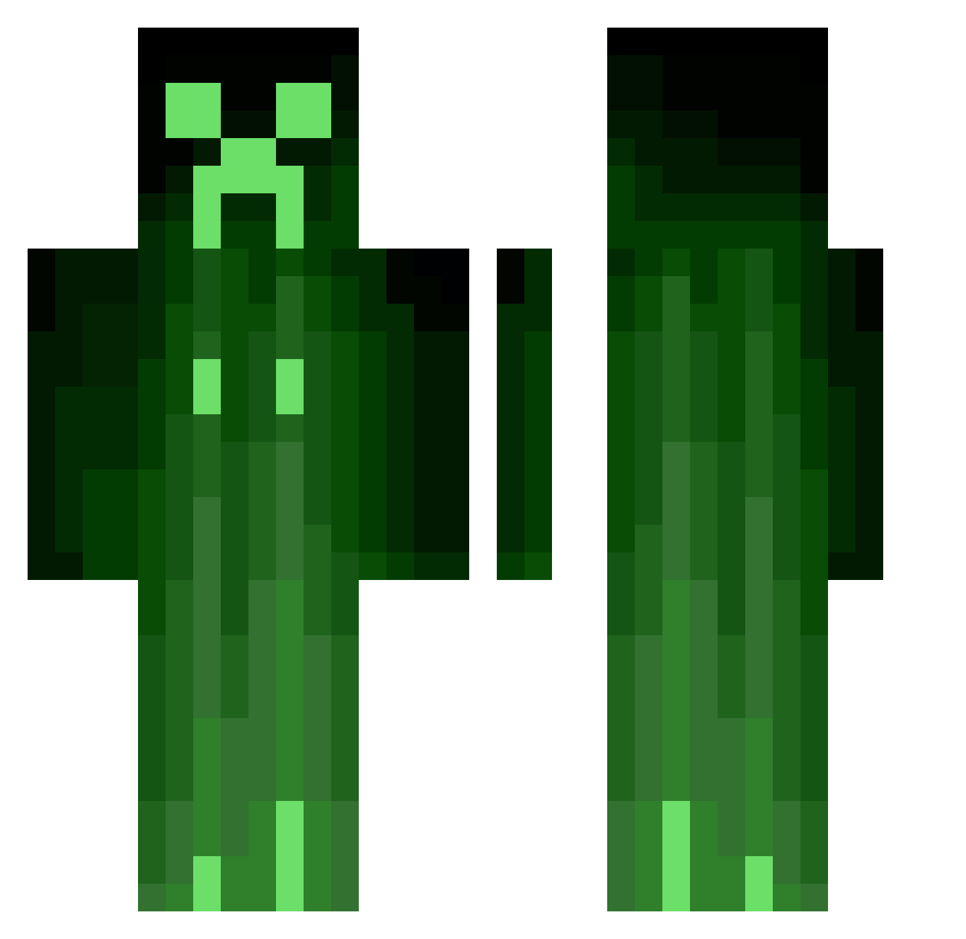 PhazeTfue Minecraft skin, front and back view