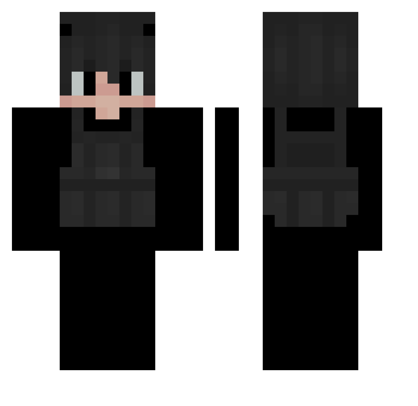 Wopeski_WB Minecraft skin, front and back view