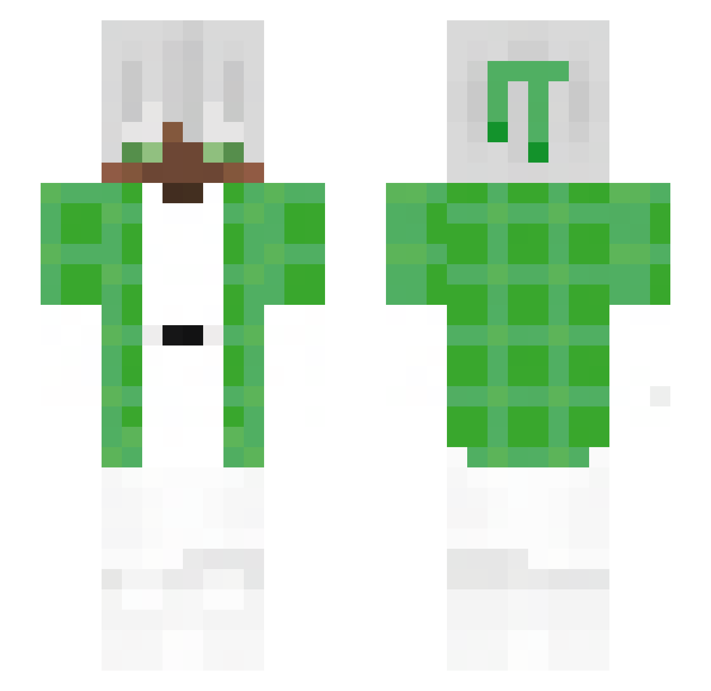 Vyasabi Minecraft skin, front and back view