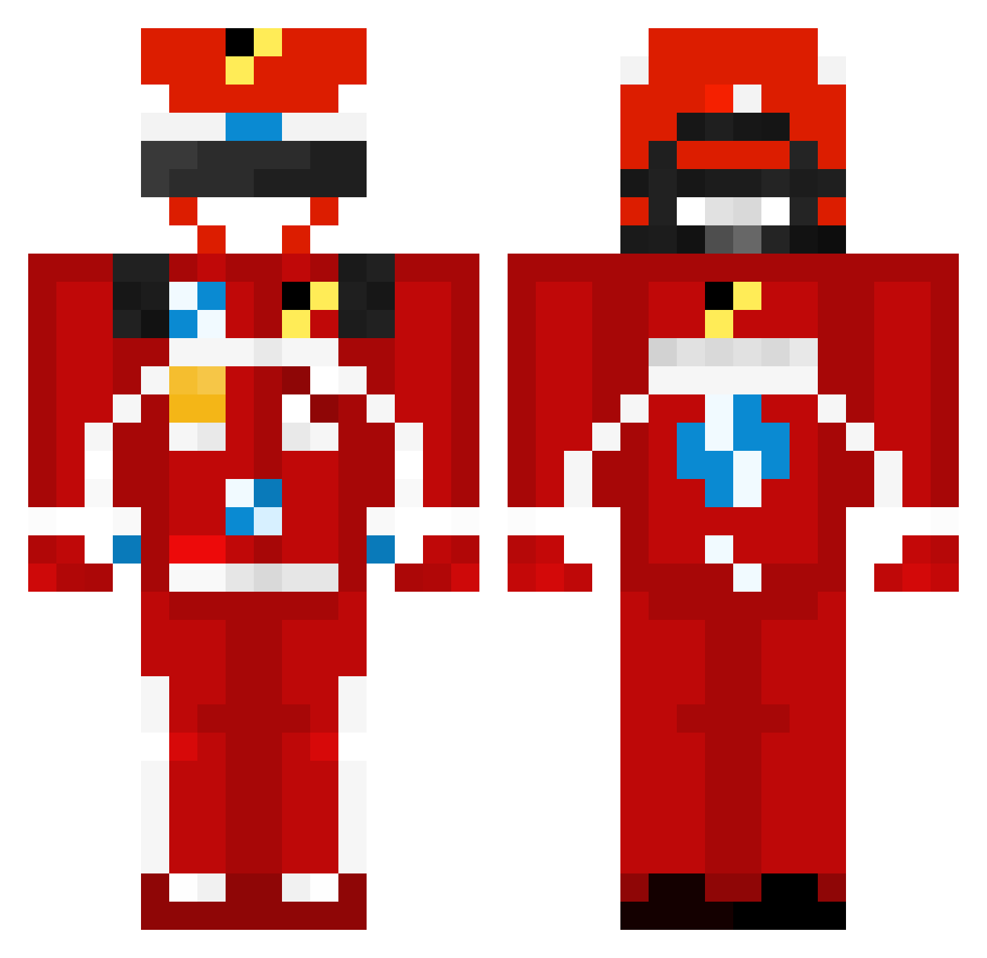 Czarny_orzel Minecraft skin, front and back view