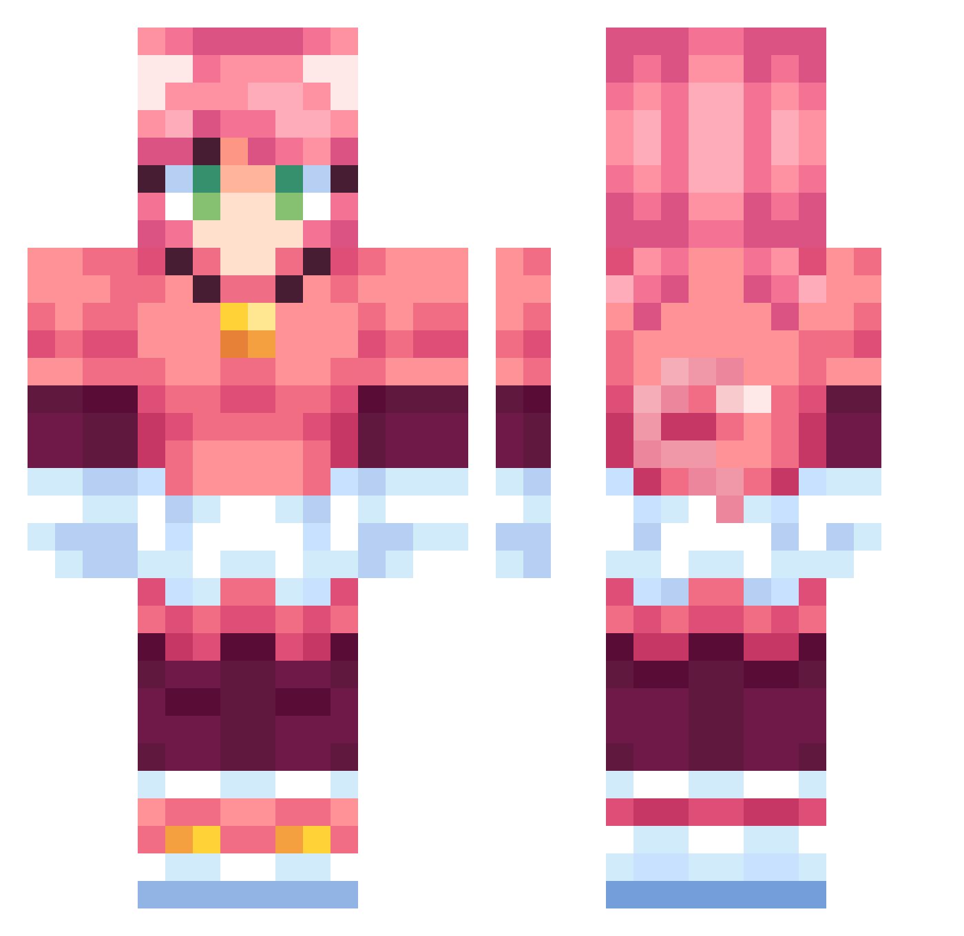 GorylGoryl10 Minecraft skin, front and back view