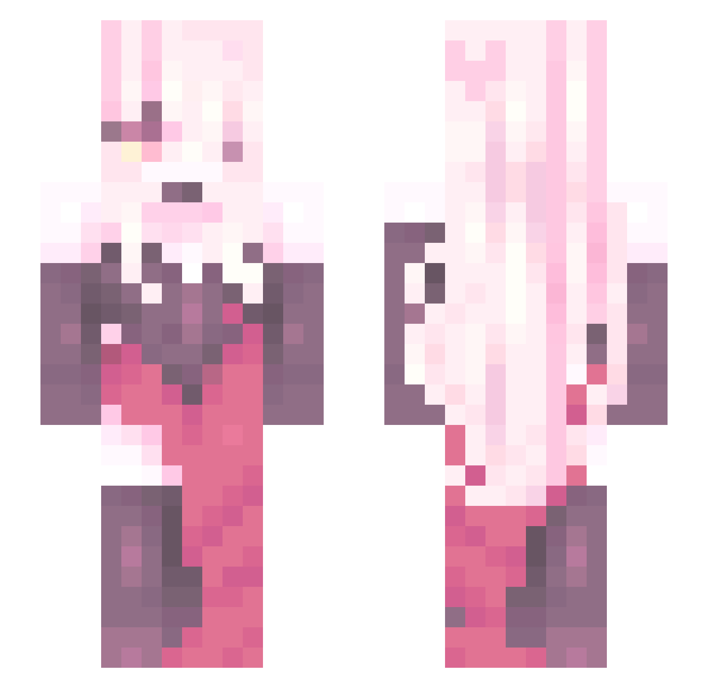Star1ost Minecraft skin, front and back view