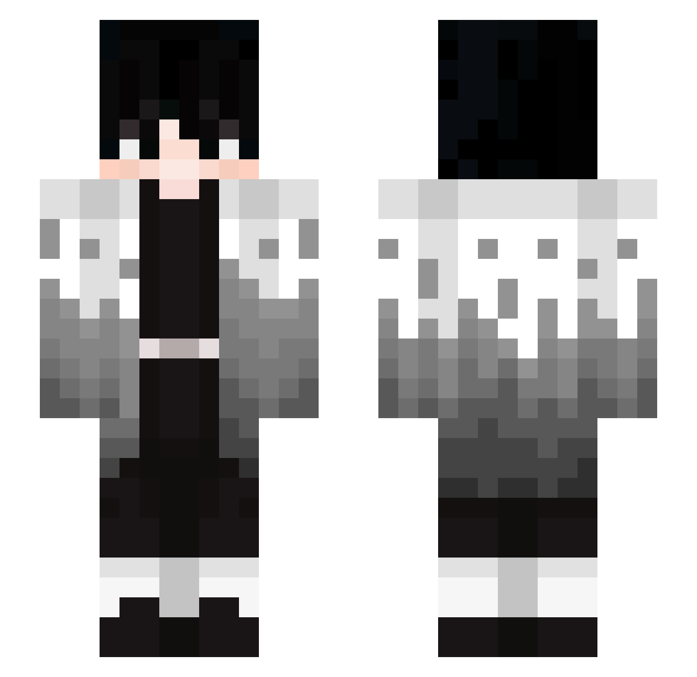 Yobog Minecraft skin, front and back view