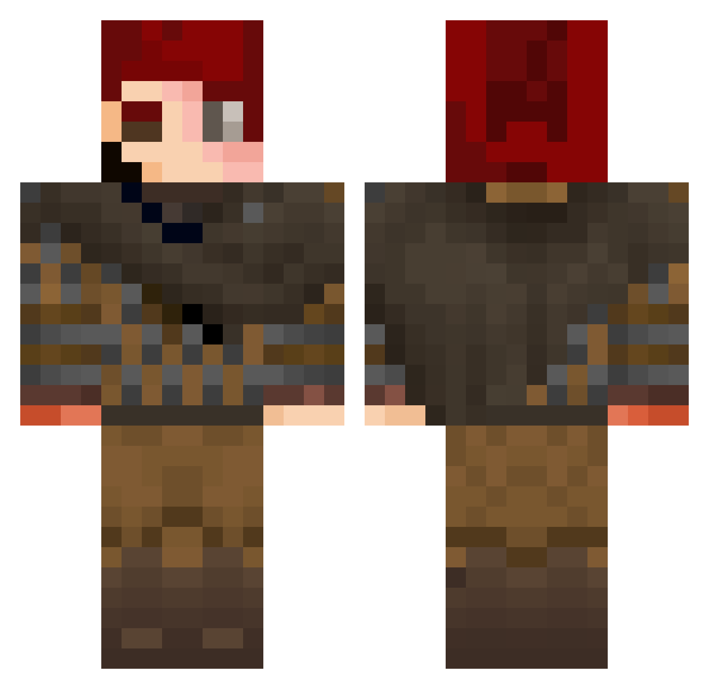 Mrmystery209 Minecraft skin, front and back view