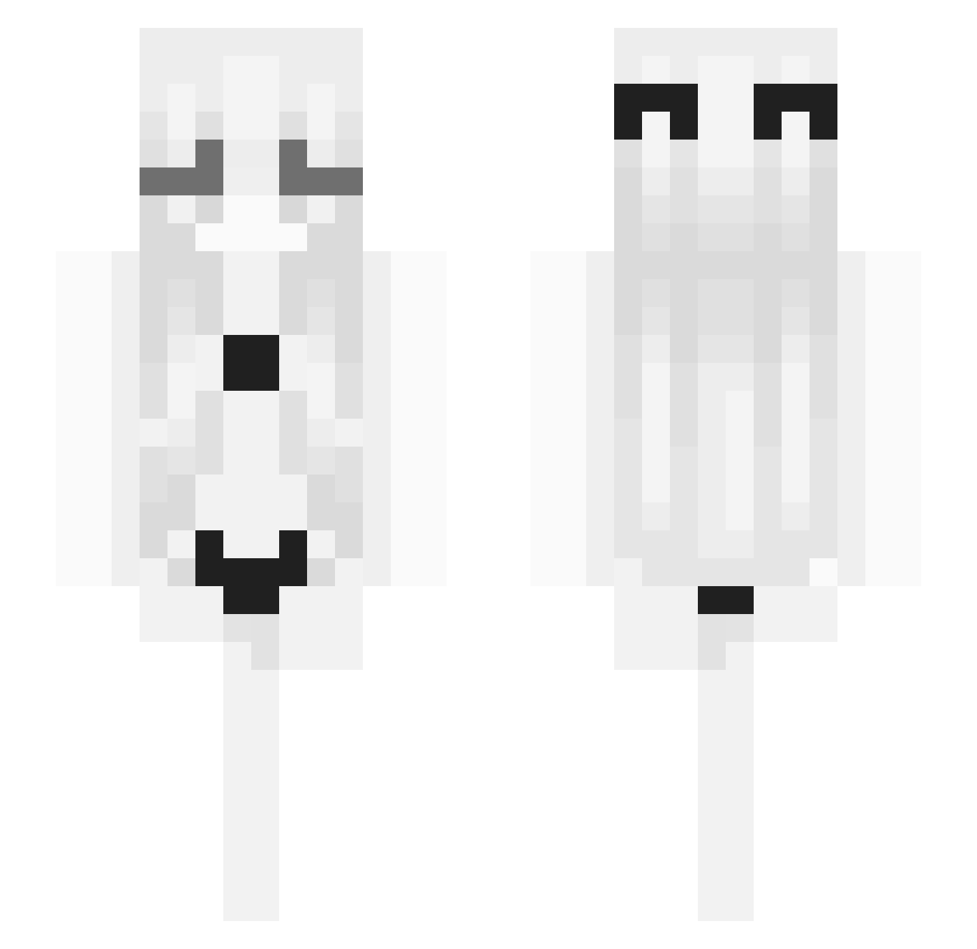 Rafsiak Minecraft skin, front and back view
