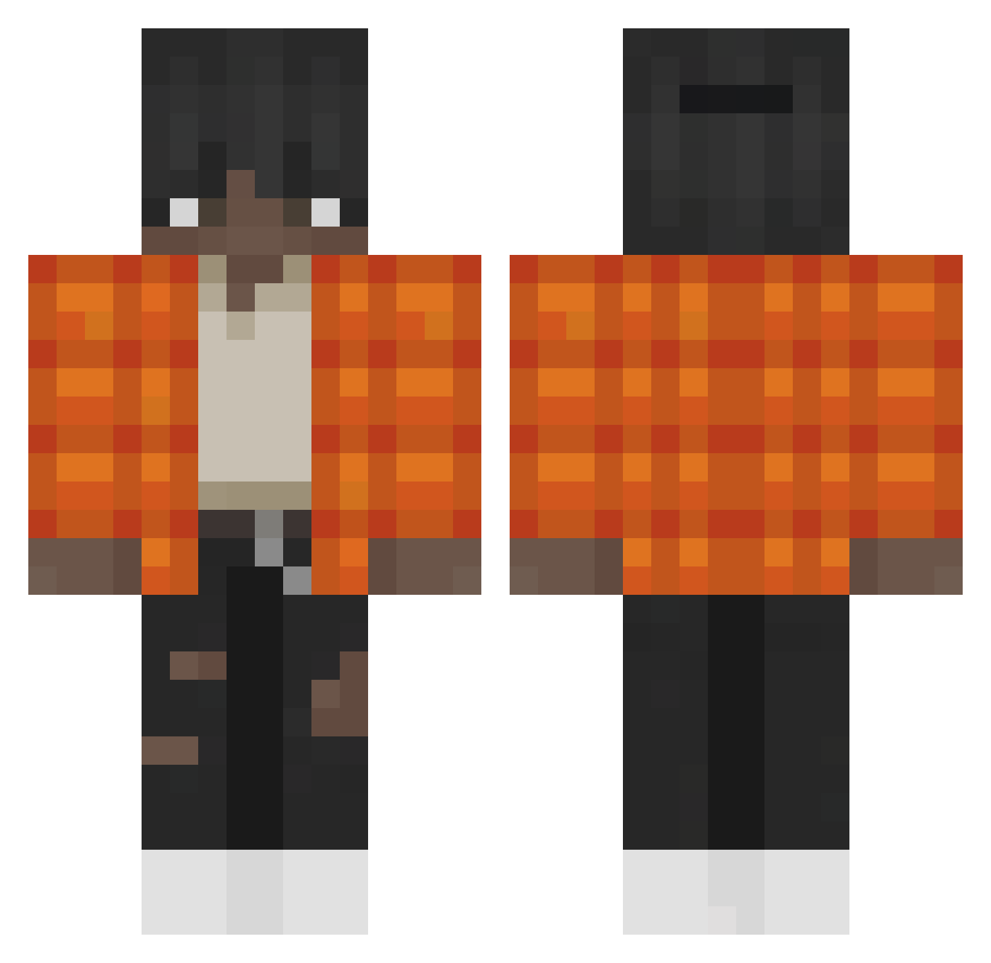 SpicyRaidPatrick Minecraft skin, front and back view