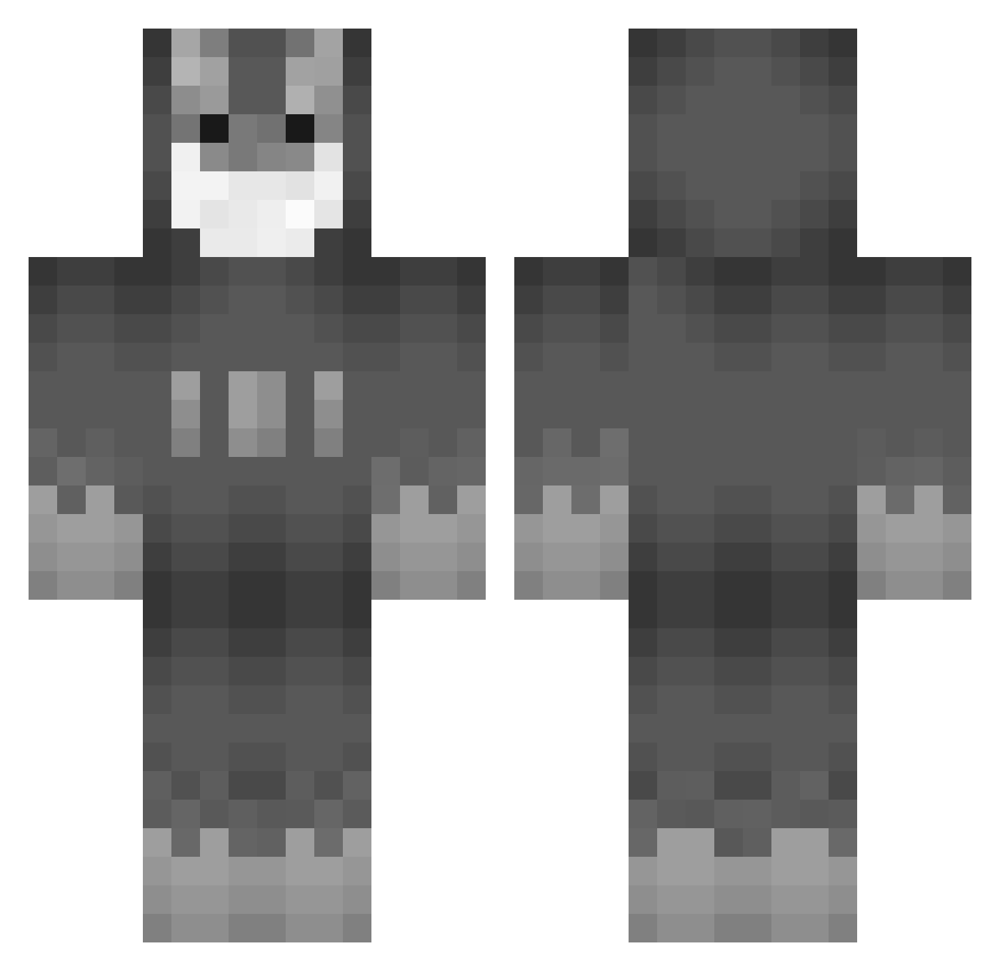 m8rk Minecraft skin, front and back view