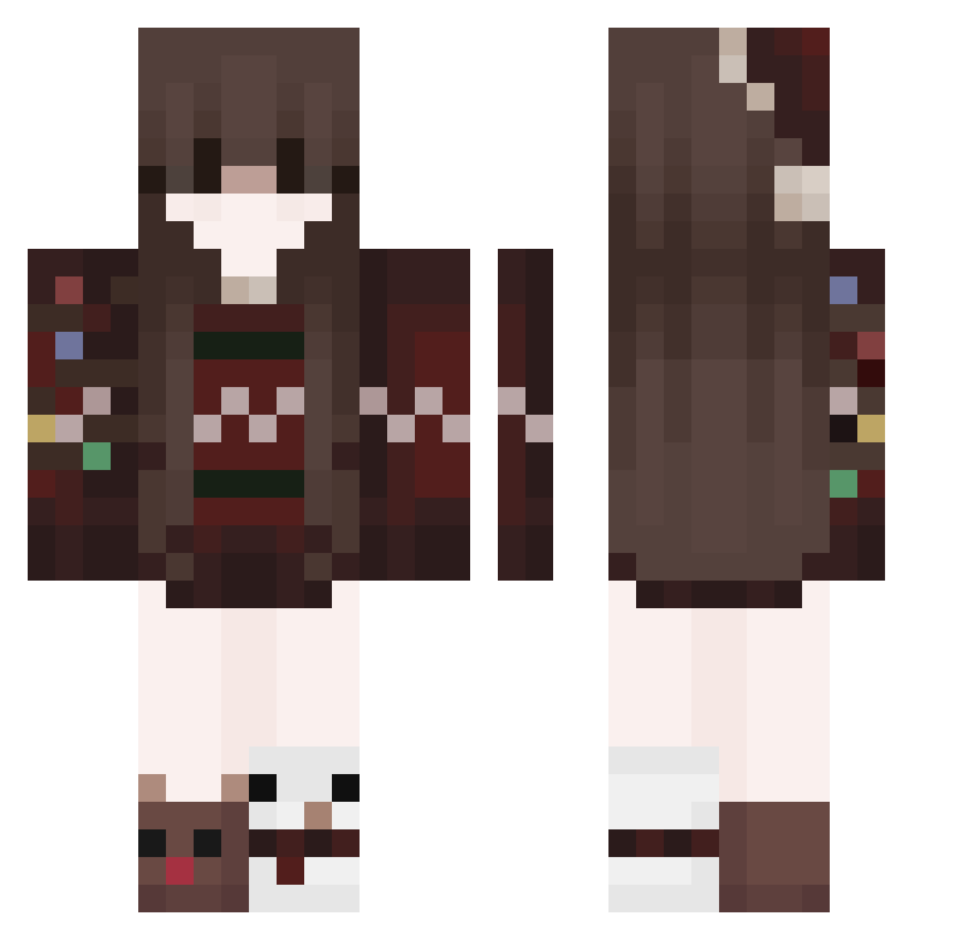 Arch1vist_ Minecraft skin, front and back view