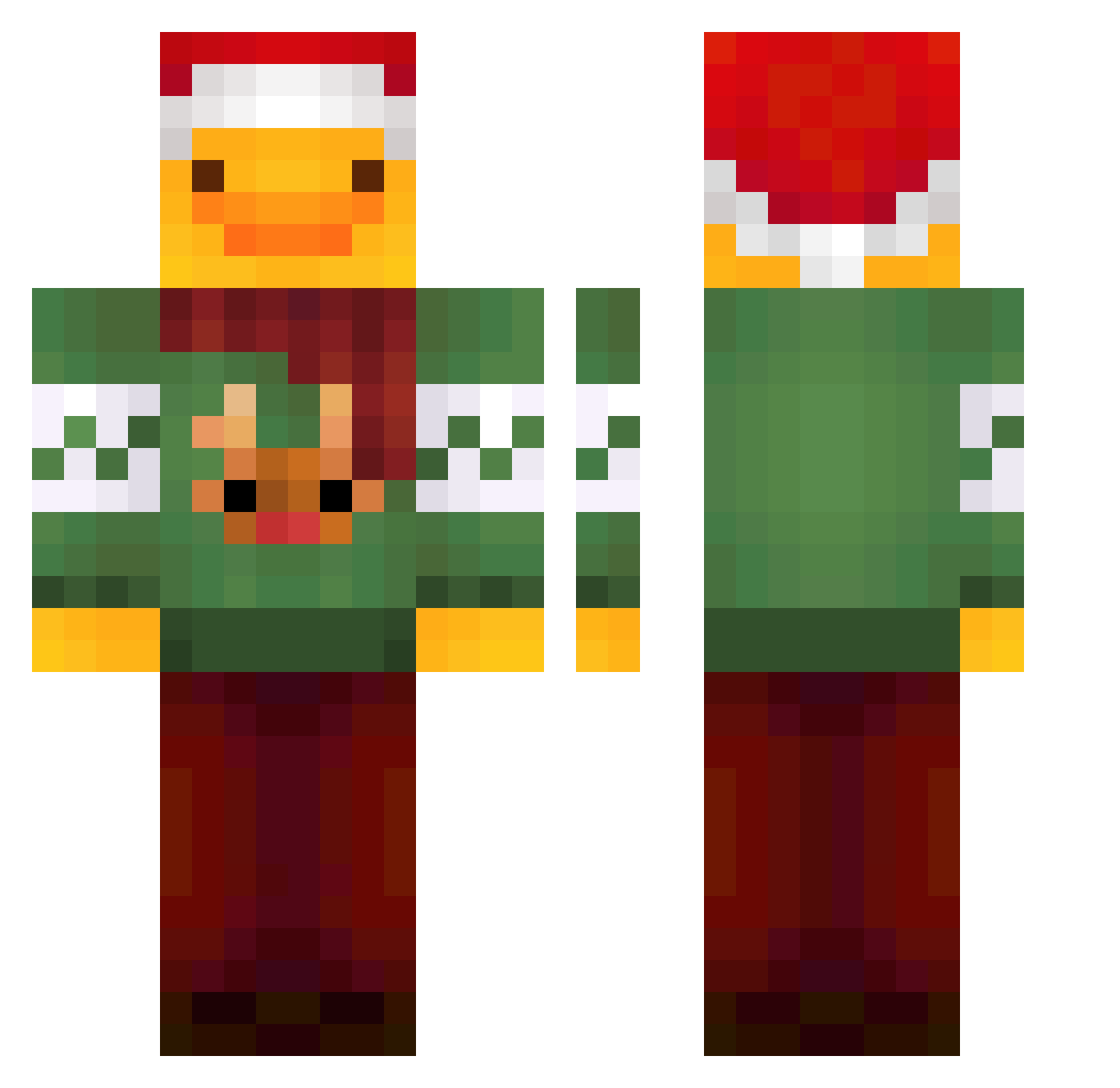 efekt21 Minecraft skin, front and back view