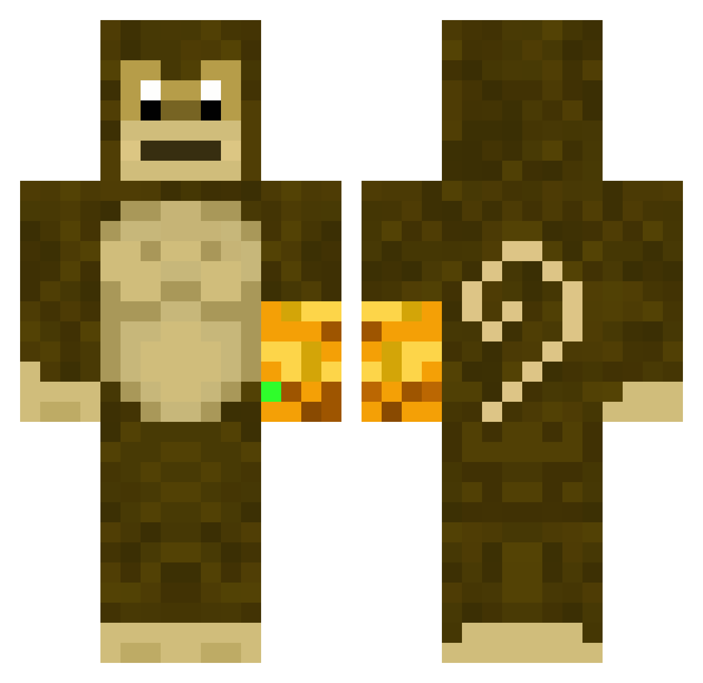Samarune Minecraft skin, front and back view