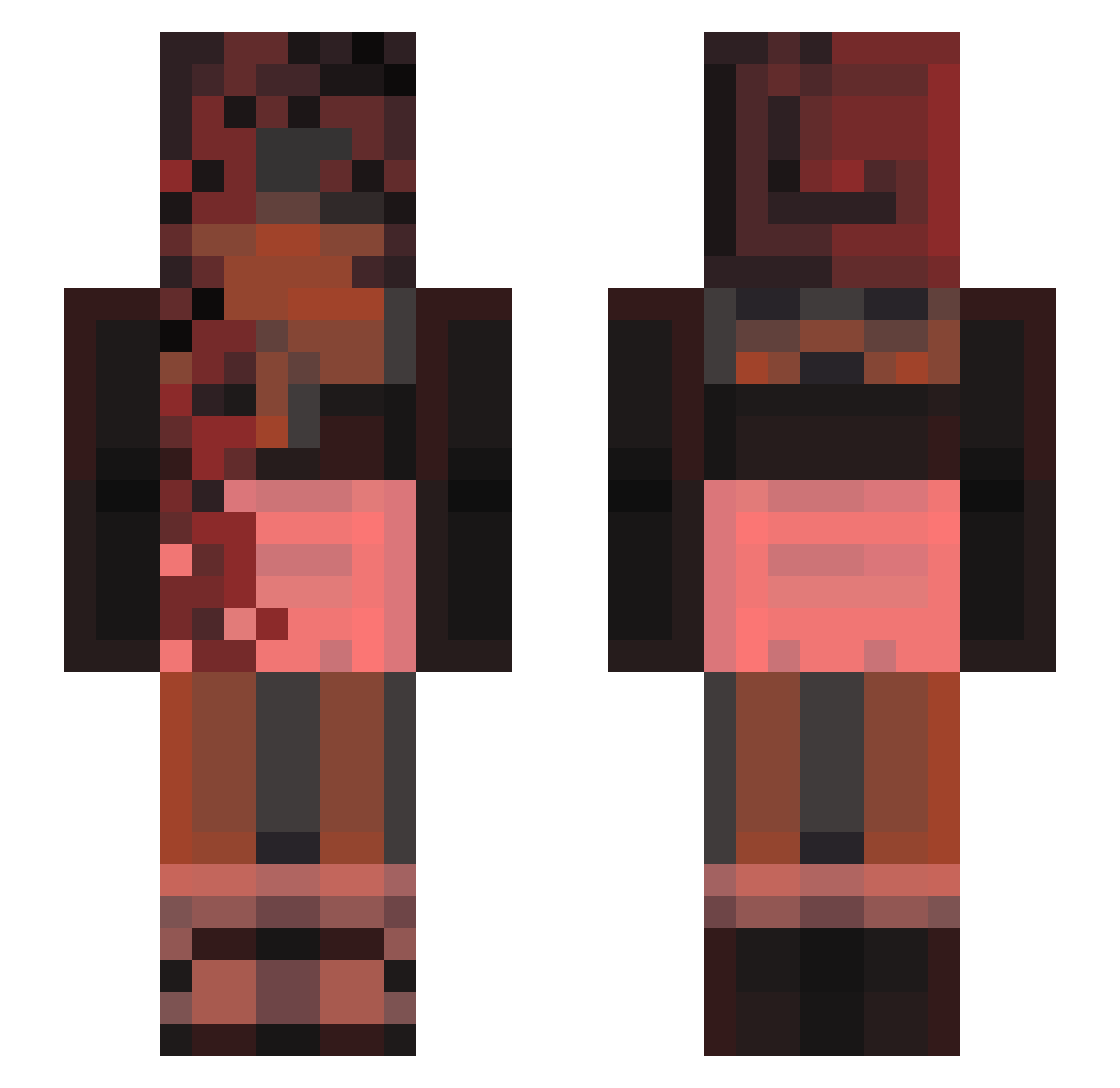 GubblieBubblie Minecraft skin, front and back view