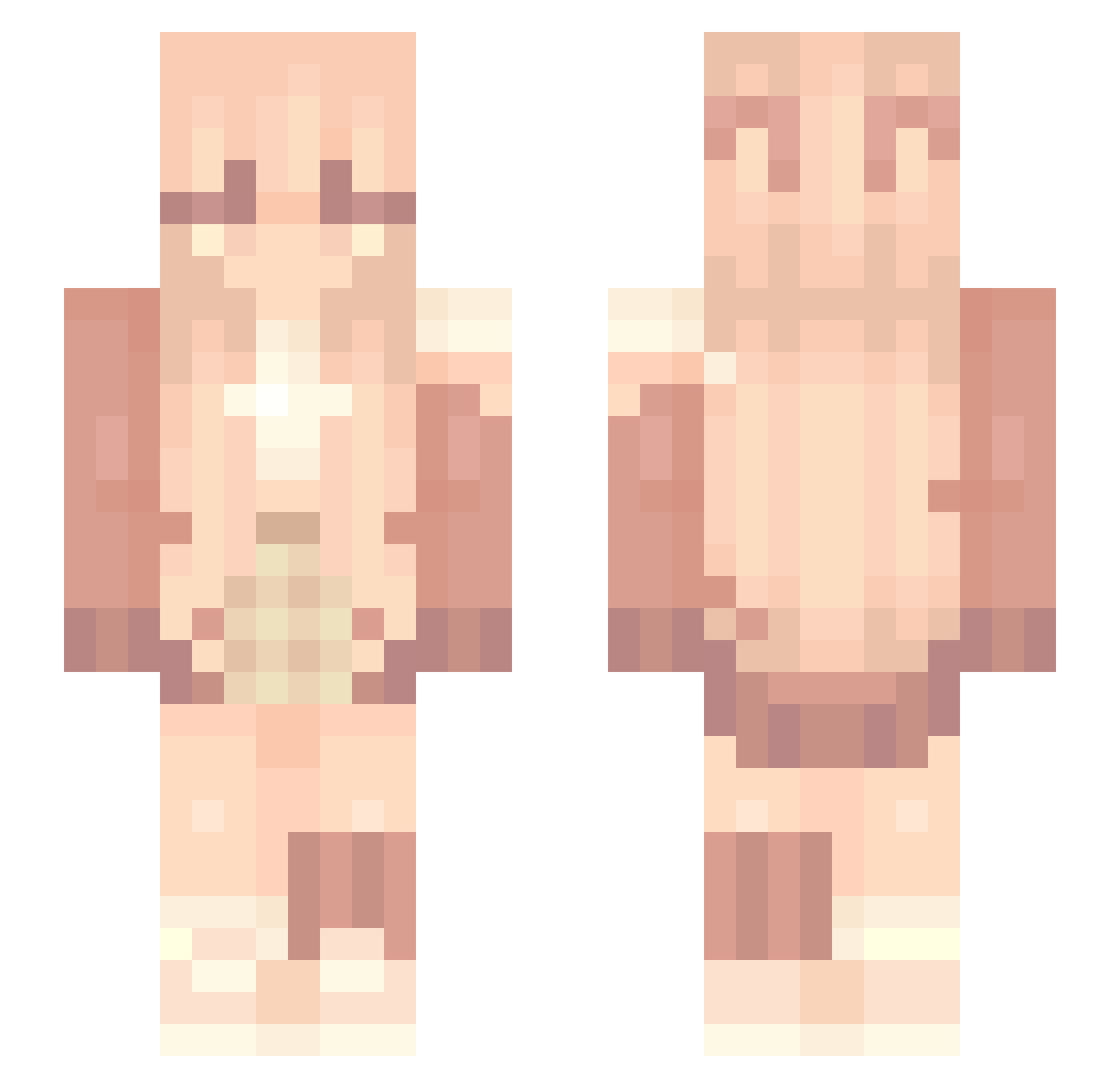 S000phi3 Minecraft skin, front and back view