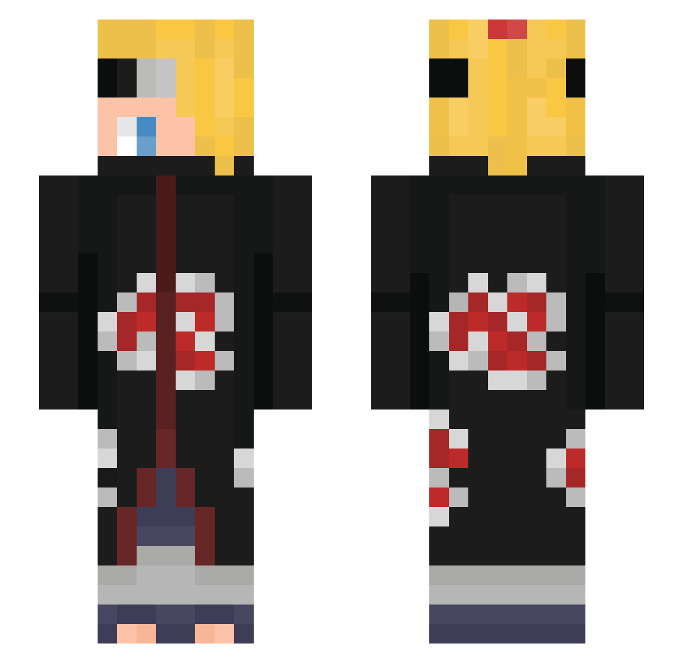 hello_hi_meme Minecraft skin, front and back view