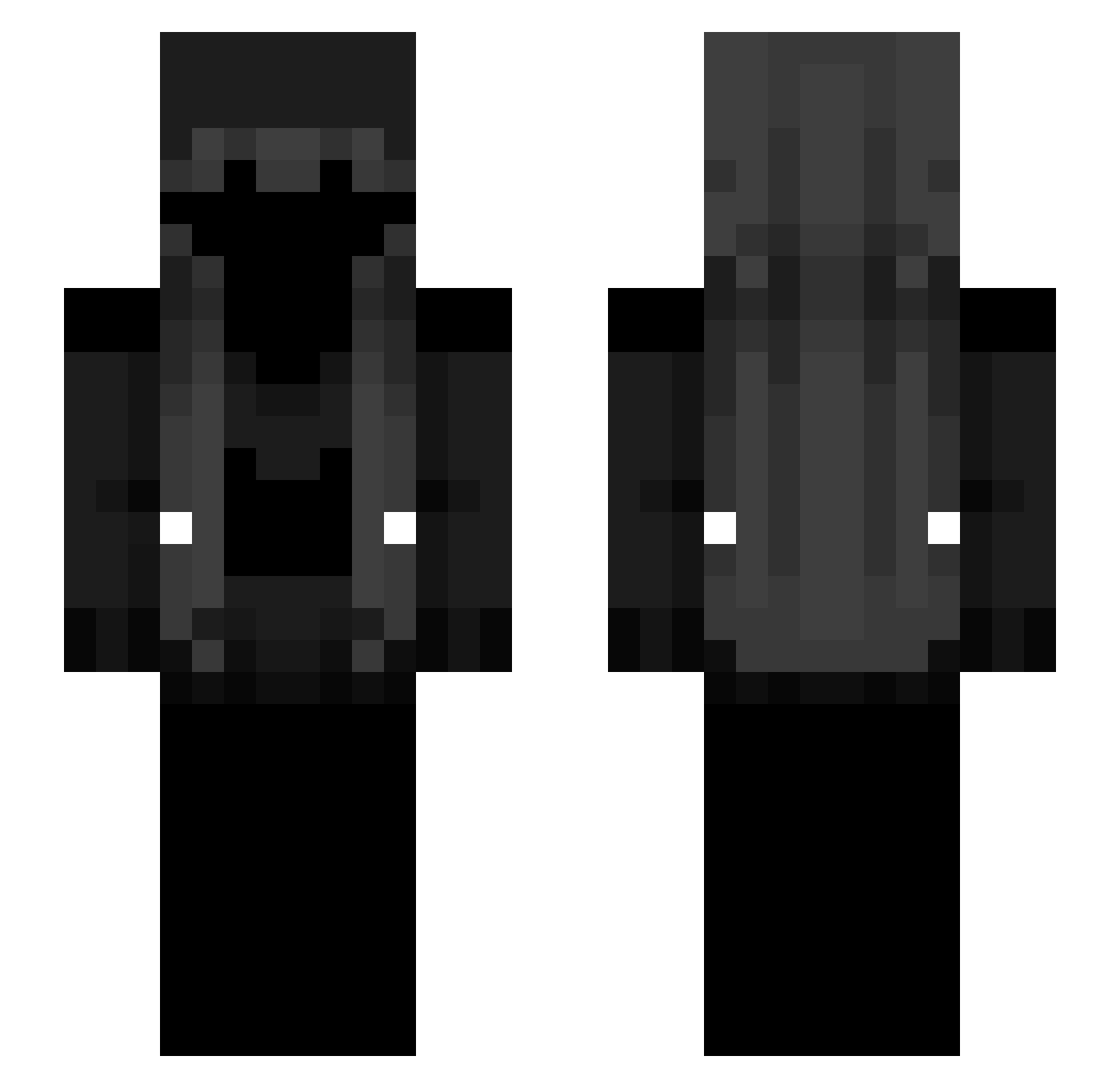 shadoow3 Minecraft skin, front and back view