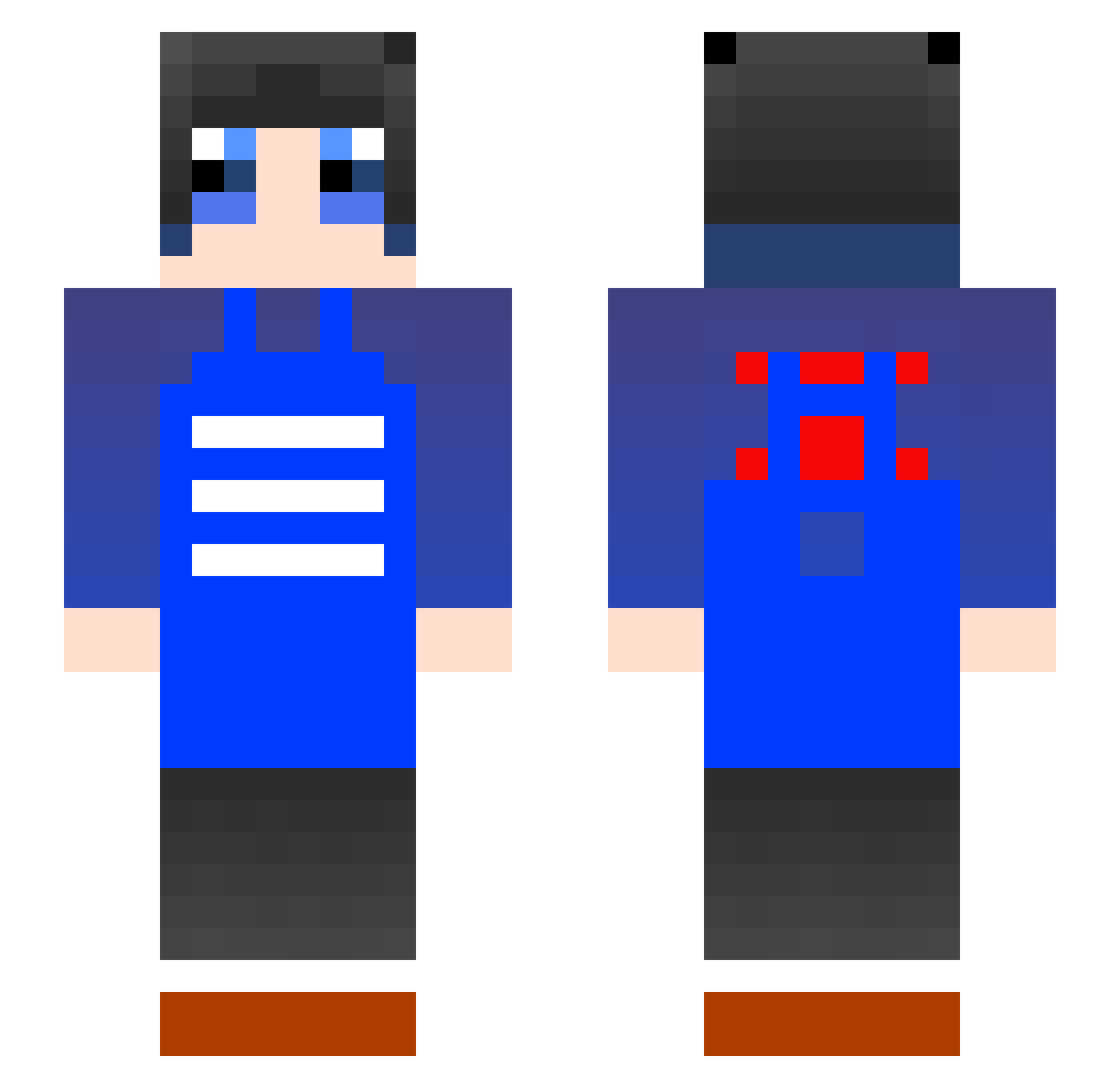 TENGAmama Minecraft skin, front and back view