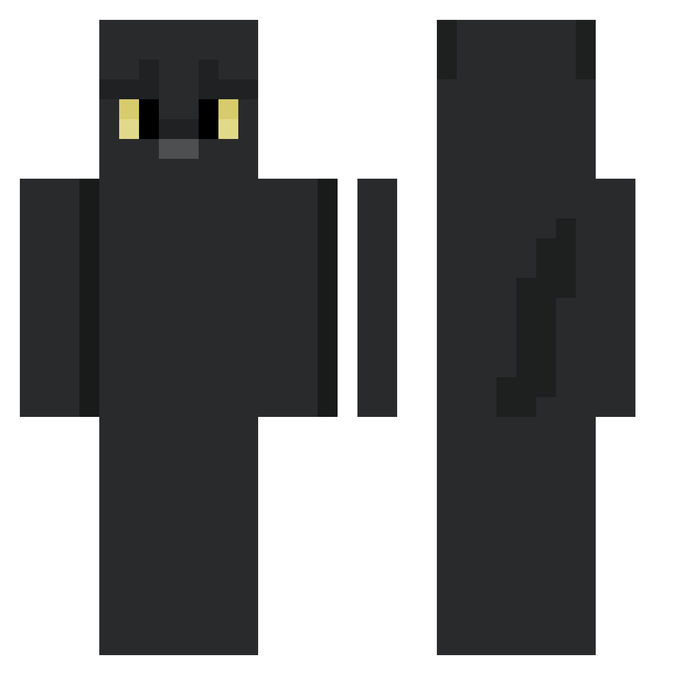 Hyperion69 Minecraft skin, front and back view