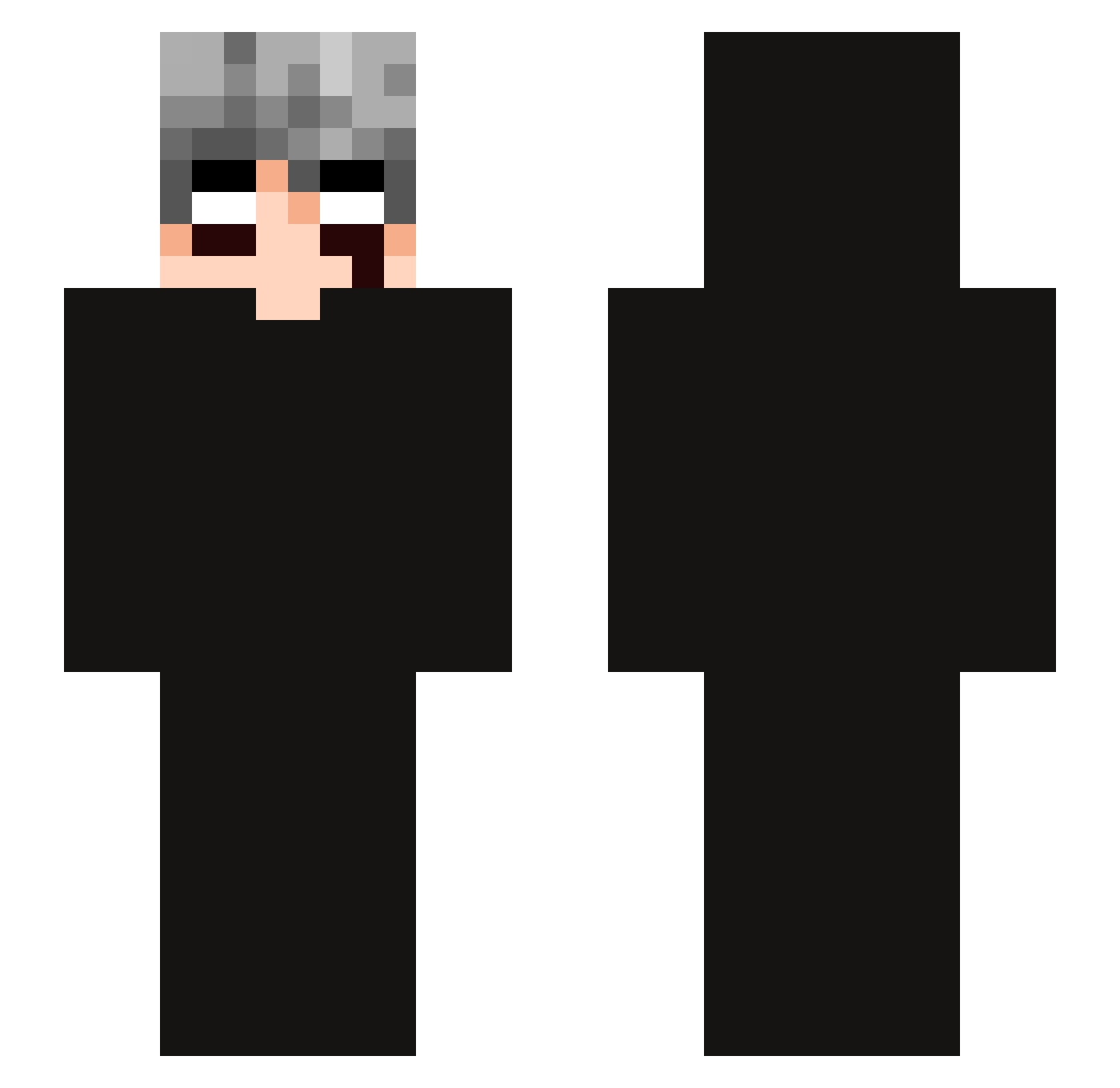 QSaph Minecraft skin, front and back view