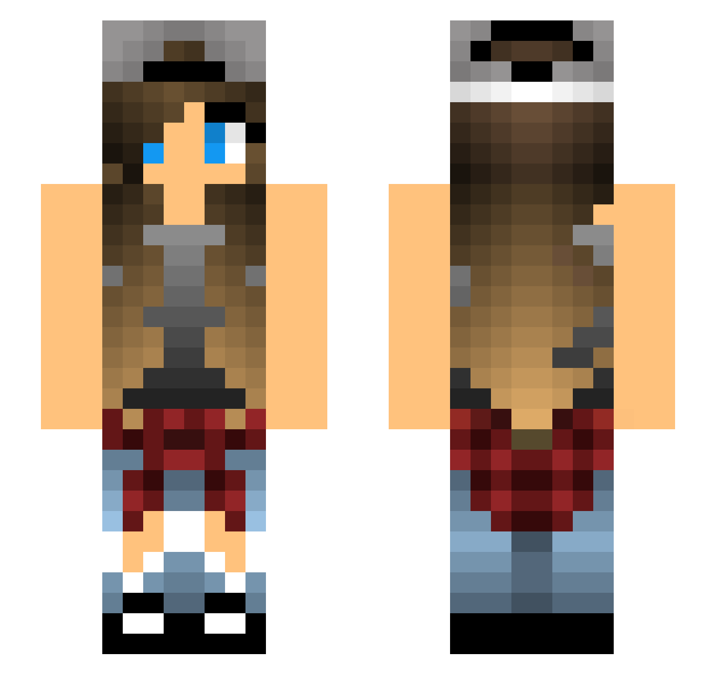 16646 Minecraft skin, front and back view