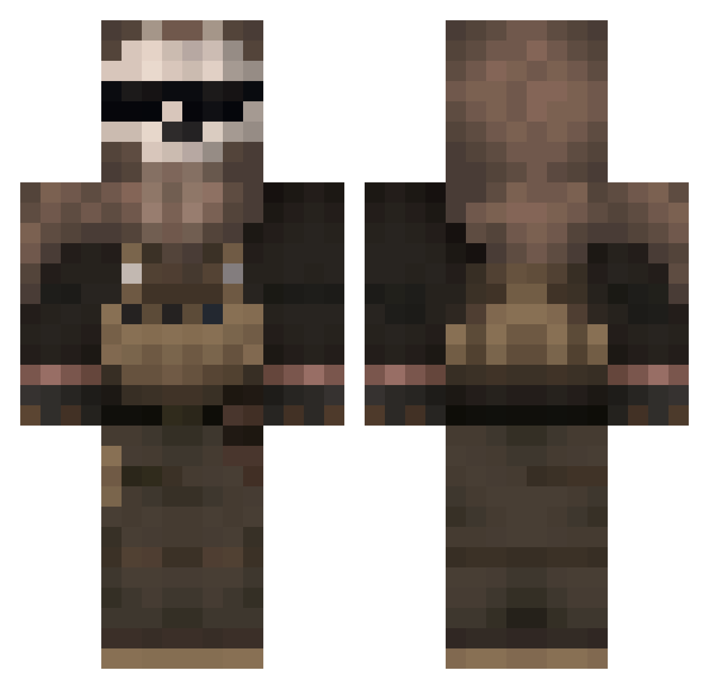 SkolHope Minecraft skin, front and back view