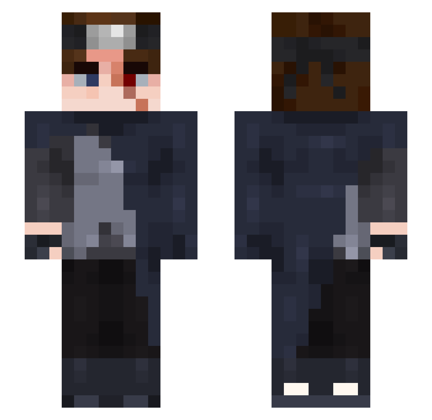 Samouraii Minecraft skin, front and back view