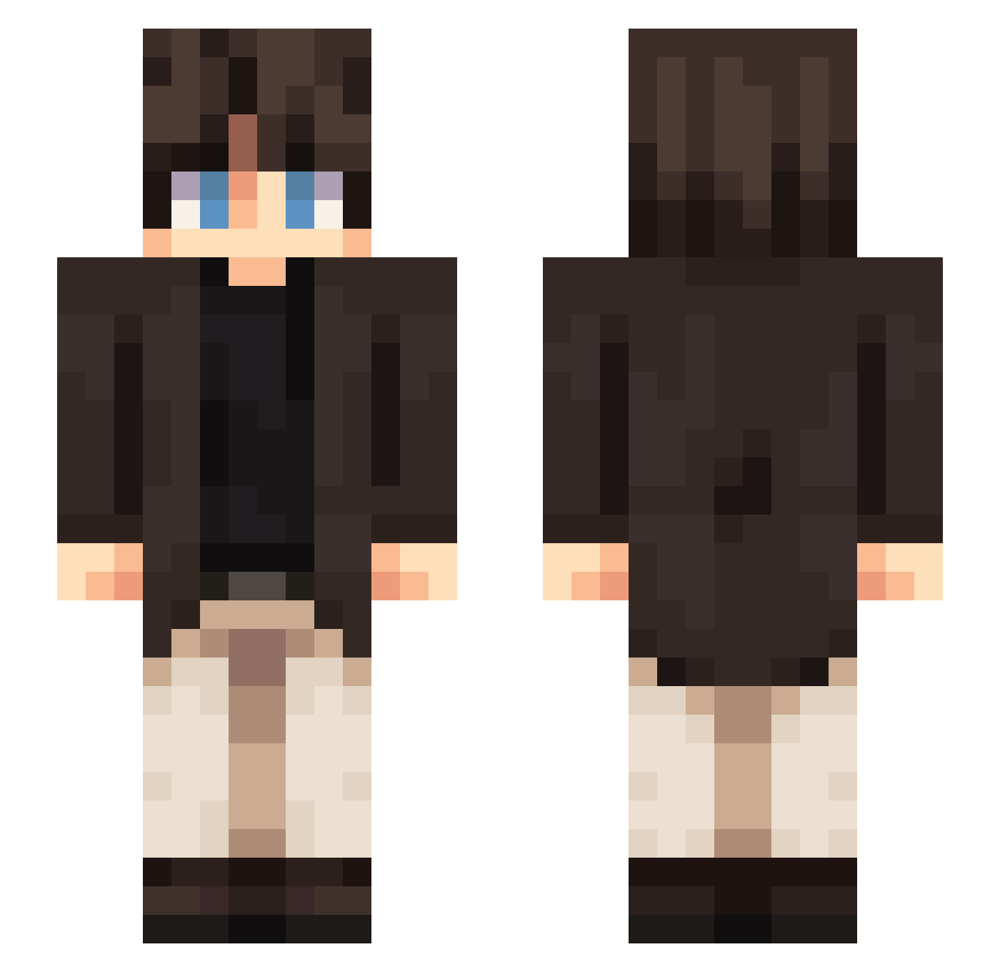 Synorex Minecraft skin, front and back view
