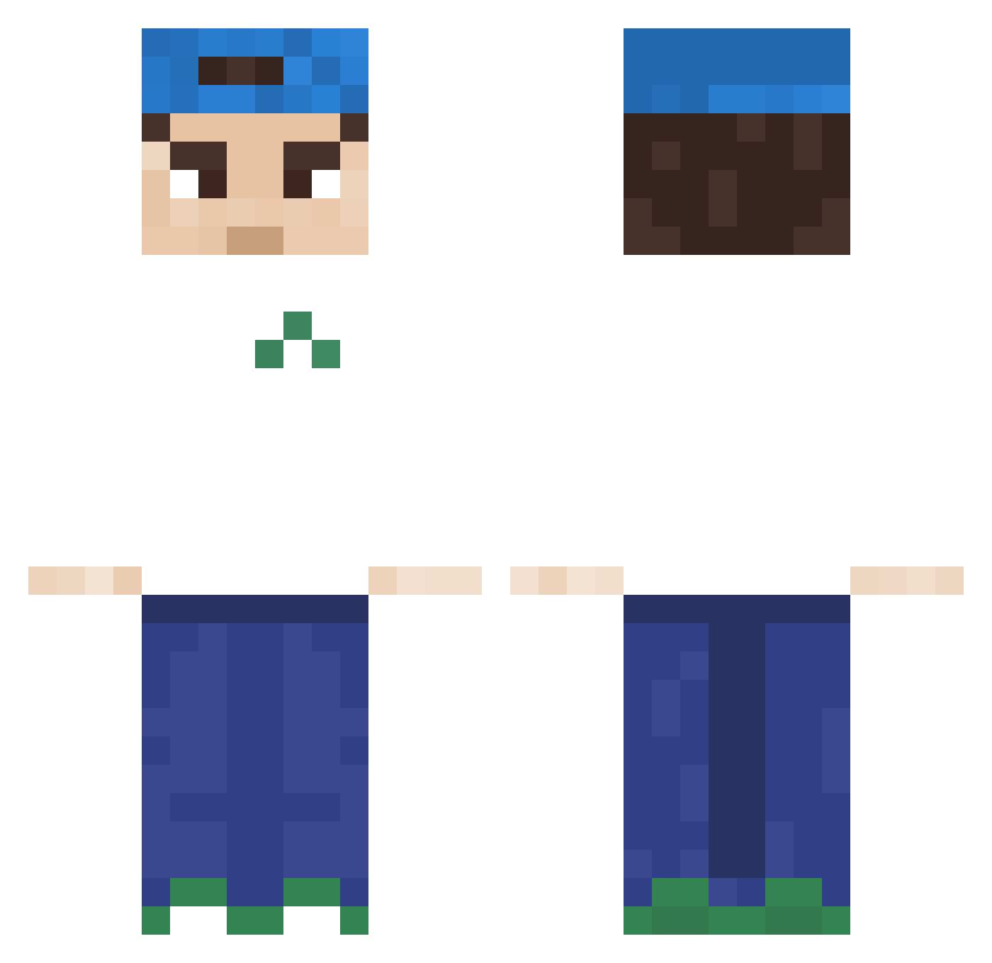 stetzyw Minecraft skin, front and back view