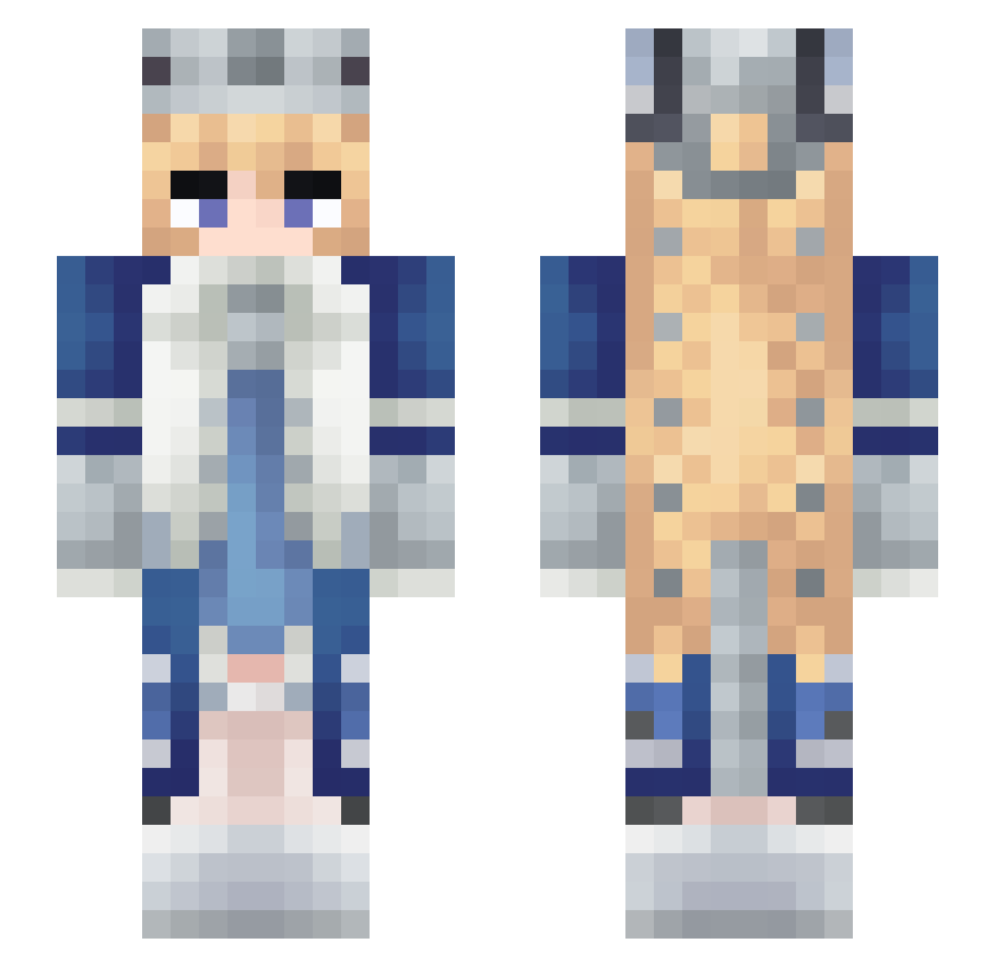 SupremeStar_ Minecraft skin, front and back view