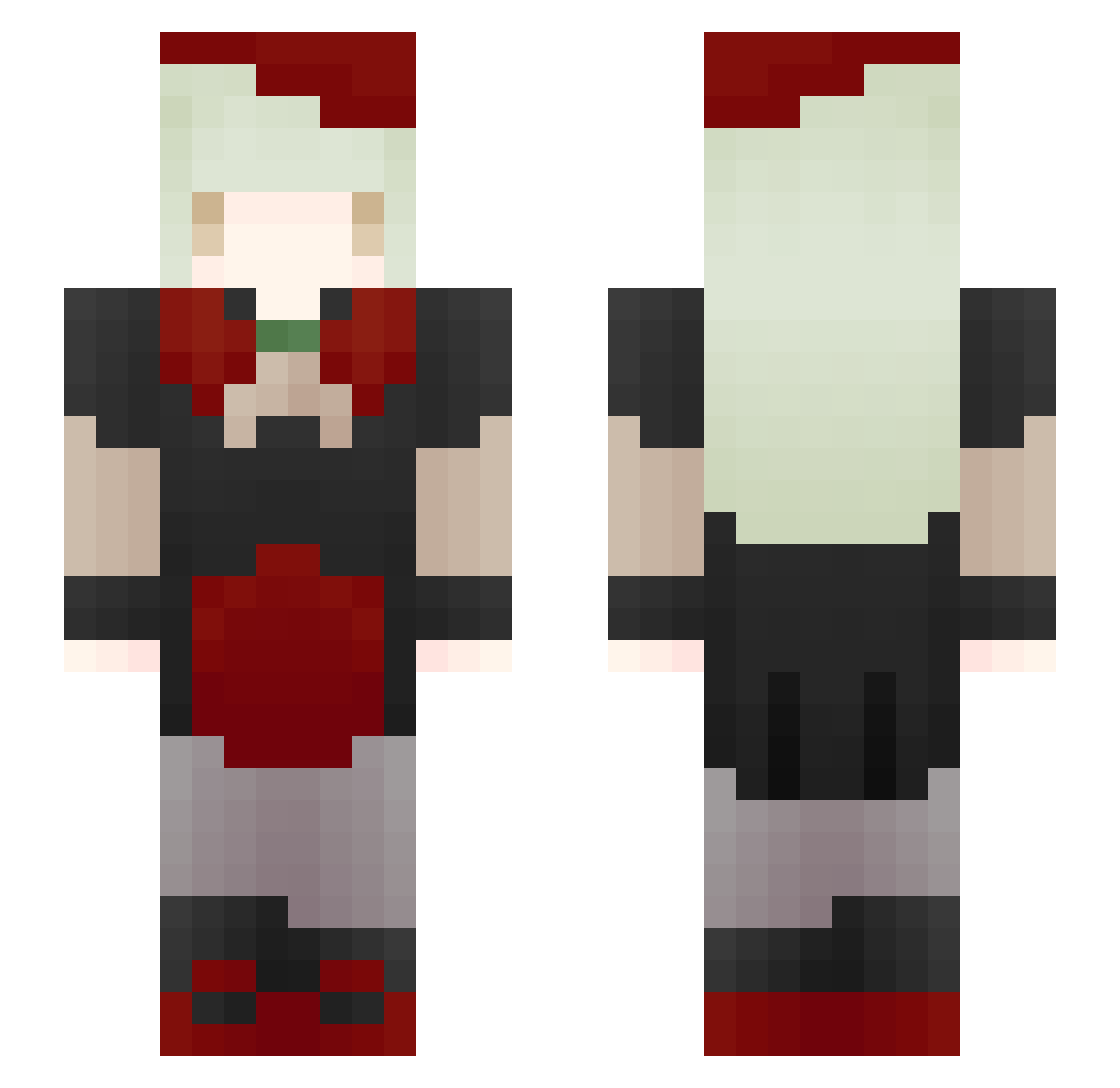 KanyeWang Minecraft skin, front and back view