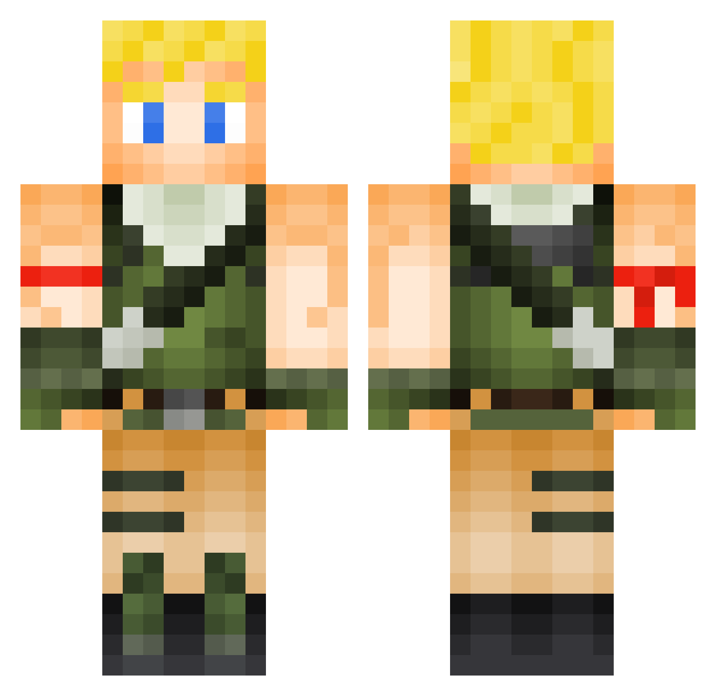Demusol_04 Minecraft skin, front and back view