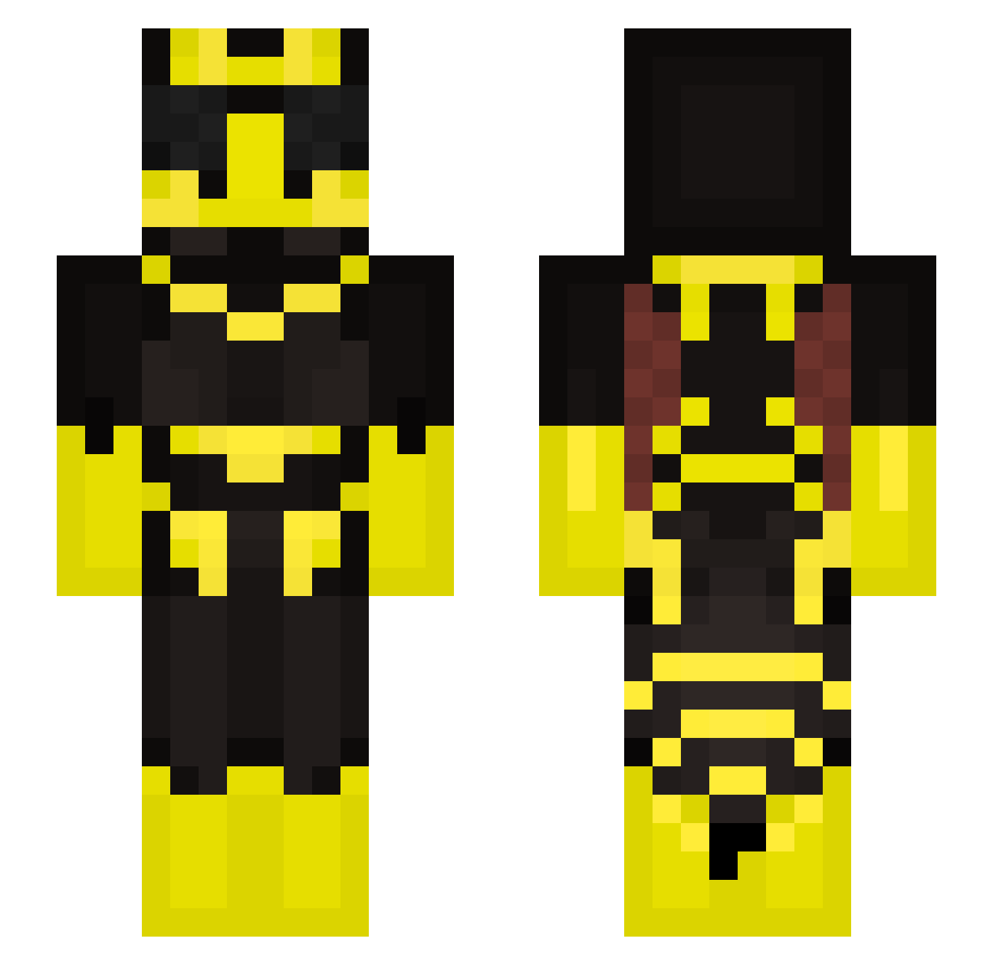 KrowsKaw Minecraft skin, front and back view