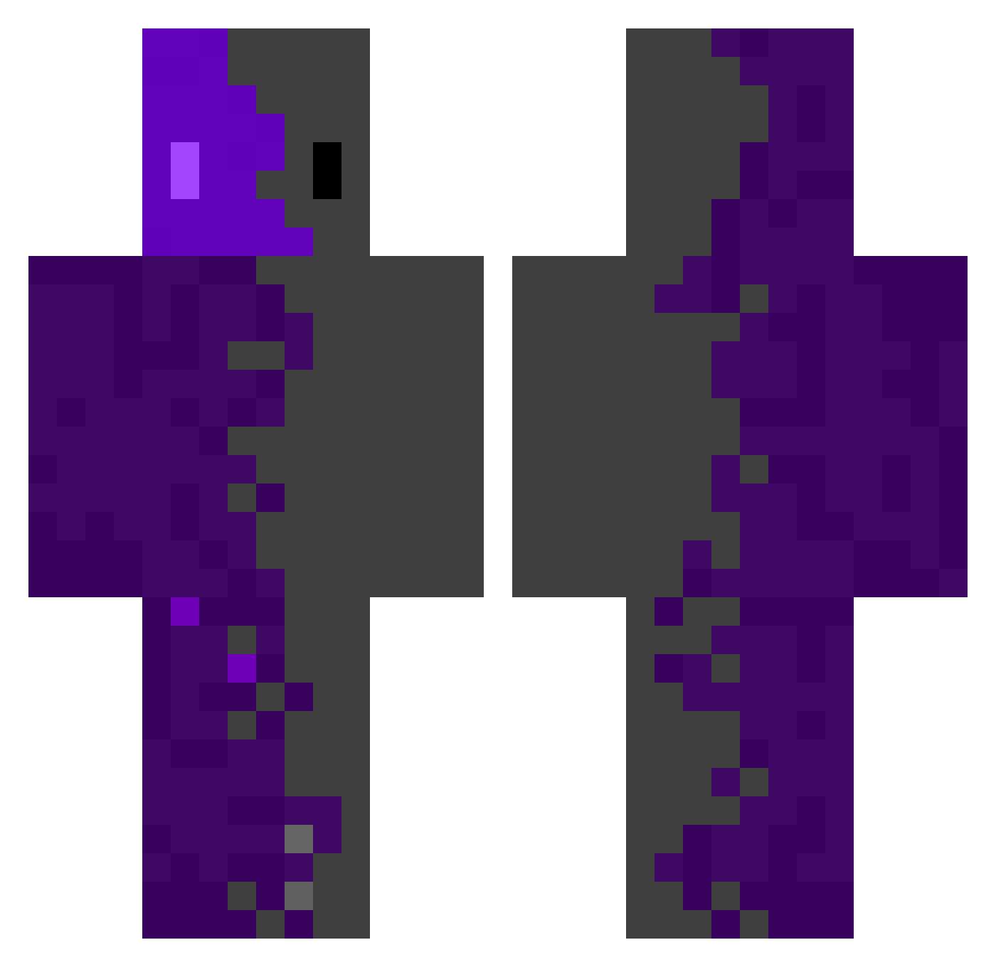 warpedwasabi Minecraft skin, front and back view