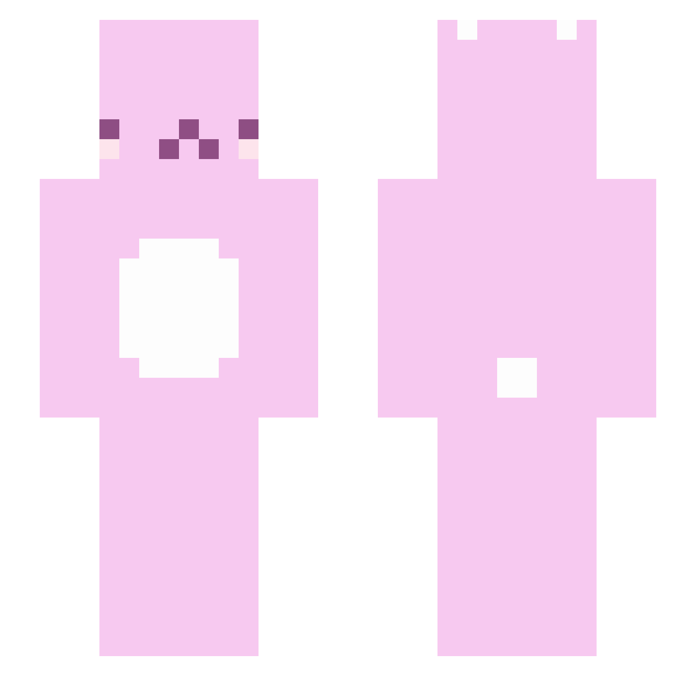 yeonjung Minecraft skin, front and back view