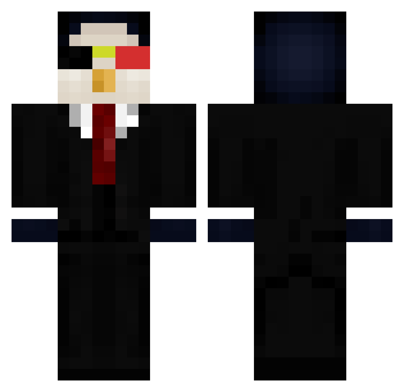 Dyjo18 Minecraft skin, front and back view