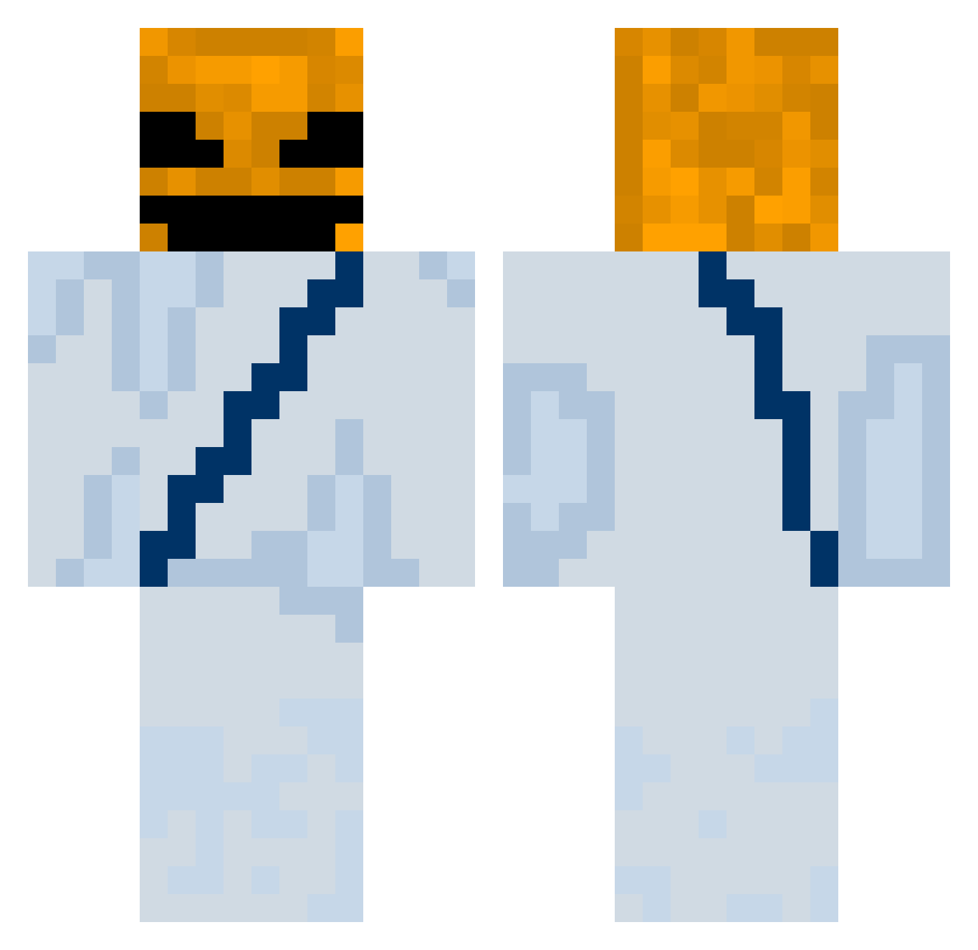 _geobyte Minecraft skin, front and back view