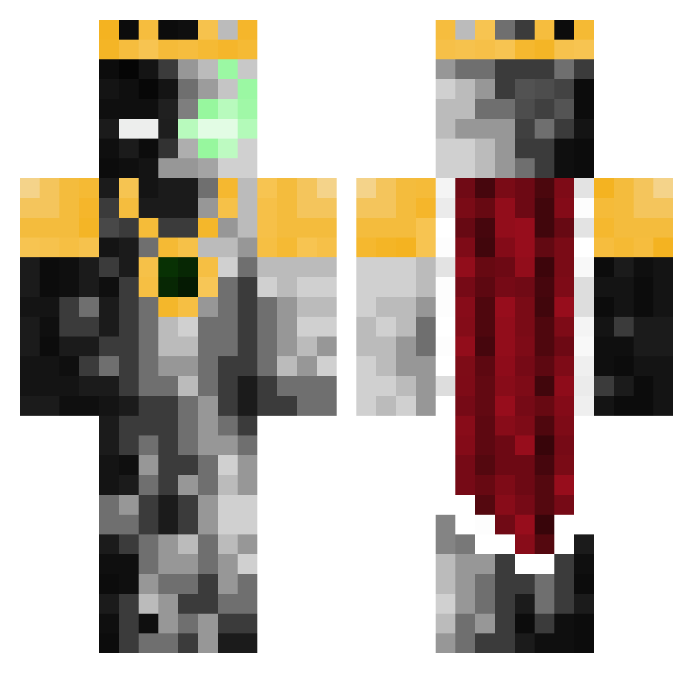 hugootp Minecraft skin, front and back view