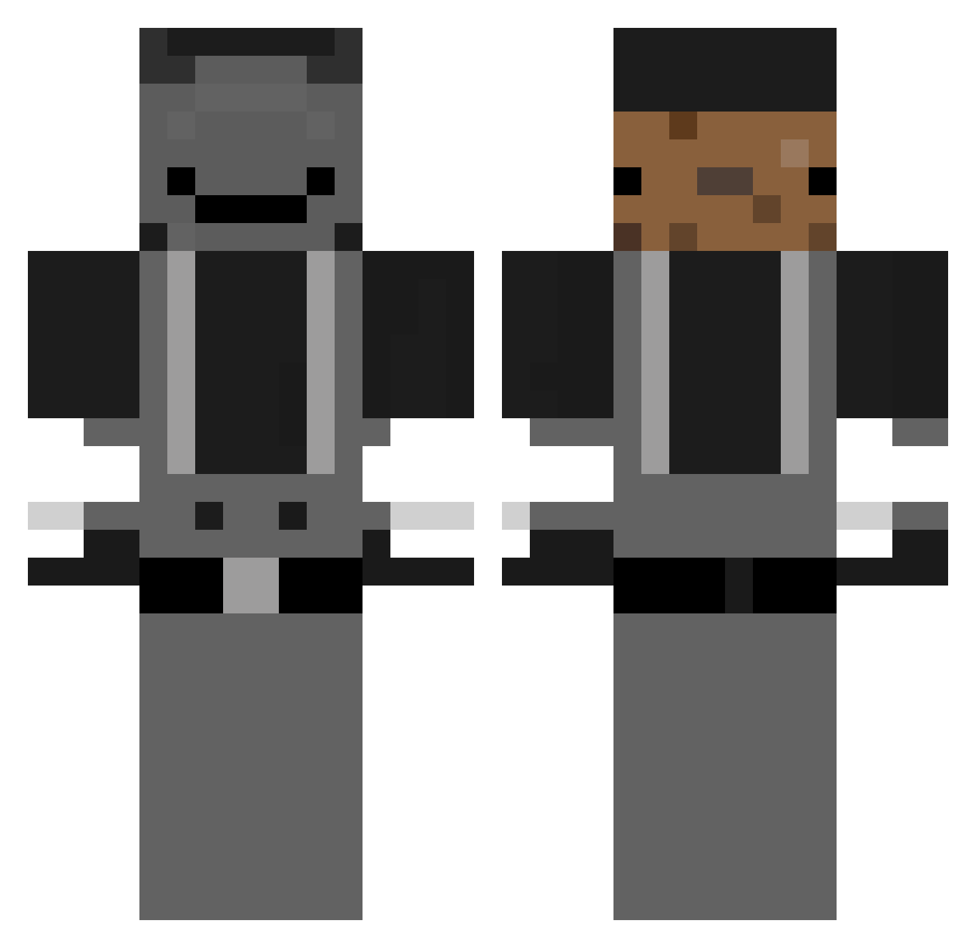 lenny413 Minecraft skin, front and back view
