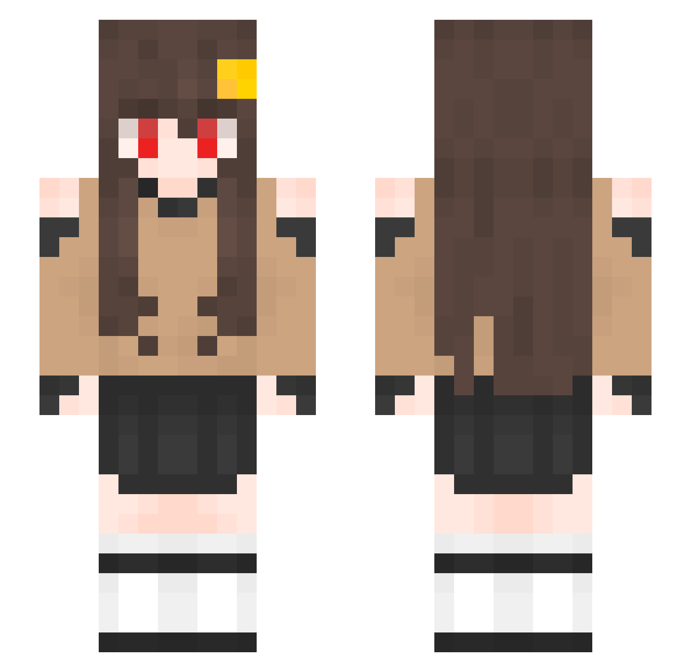 Xaviera039 Minecraft skin, front and back view