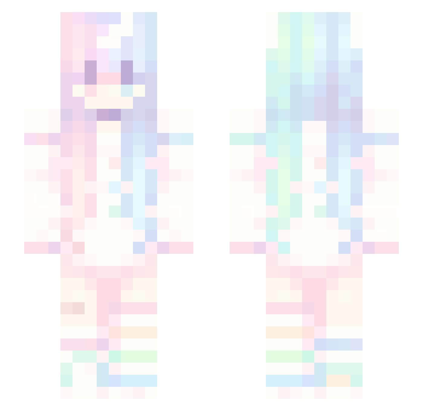Water_Bottle_2 Minecraft skin, front and back view