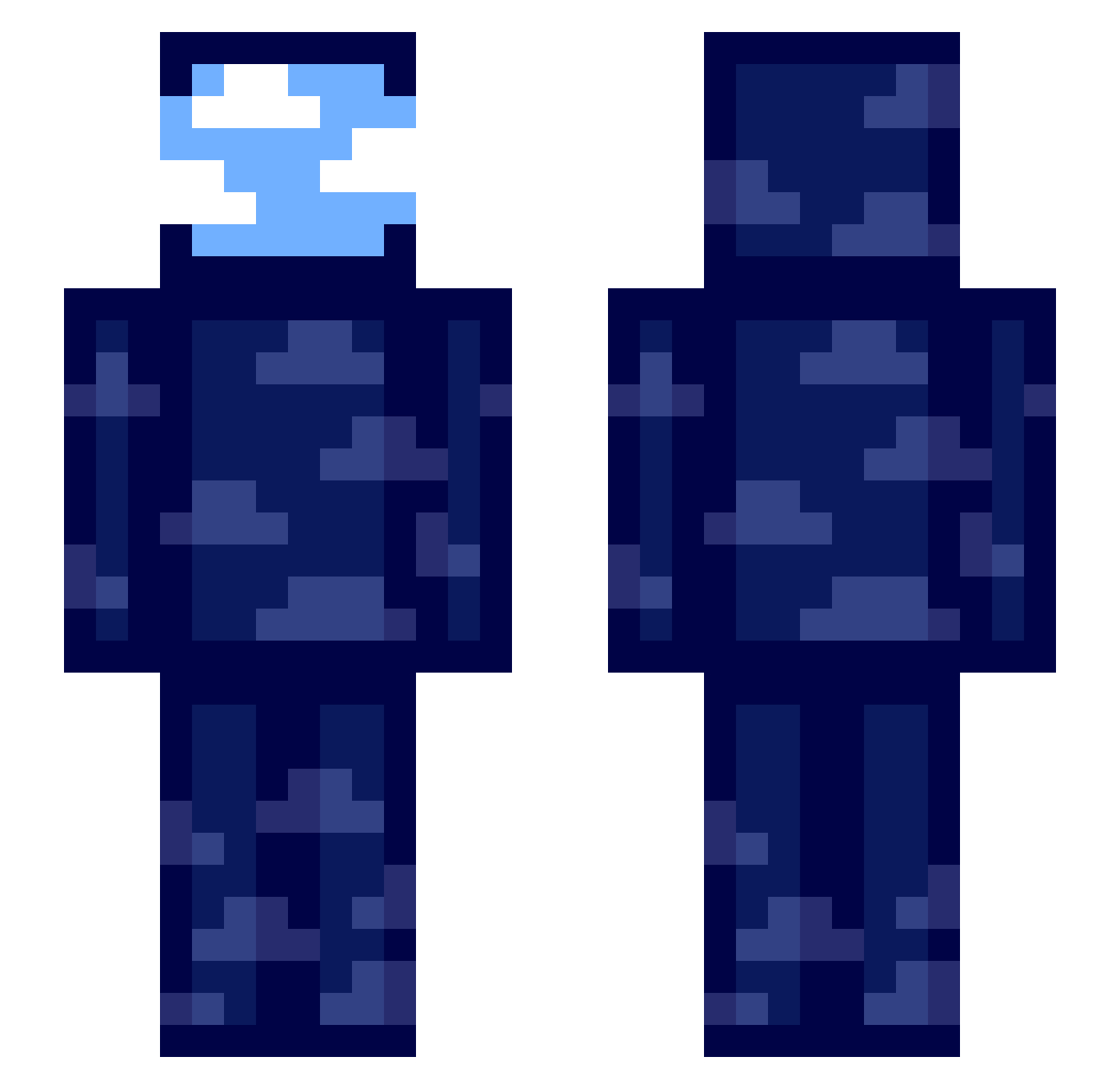 Moguz Minecraft skin, front and back view