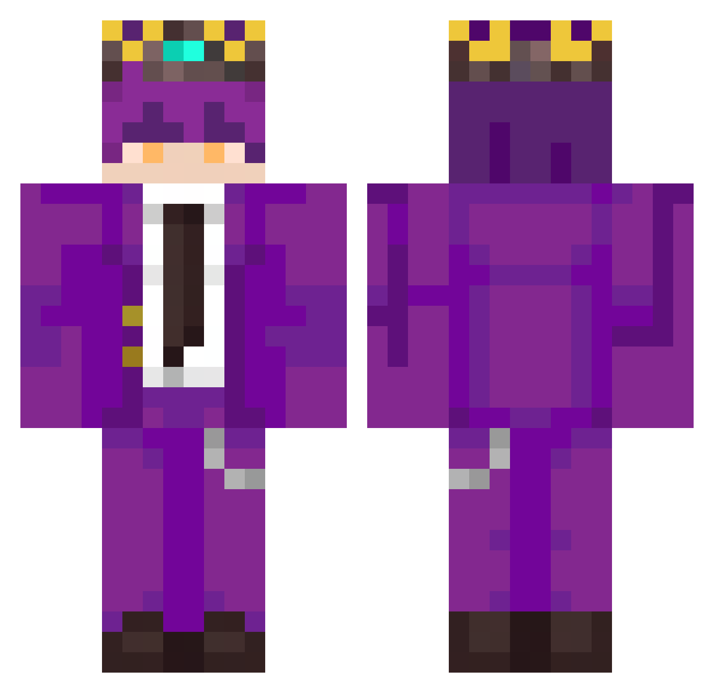 Z3ntixx Minecraft skin, front and back view