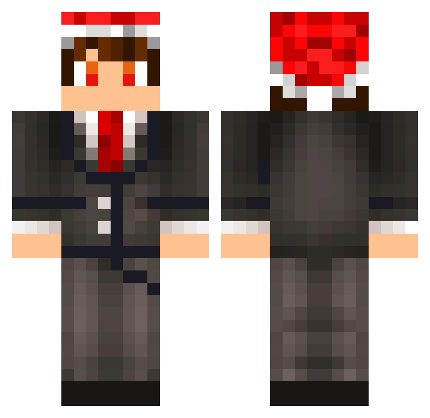 ZaBov Minecraft skin, front and back view