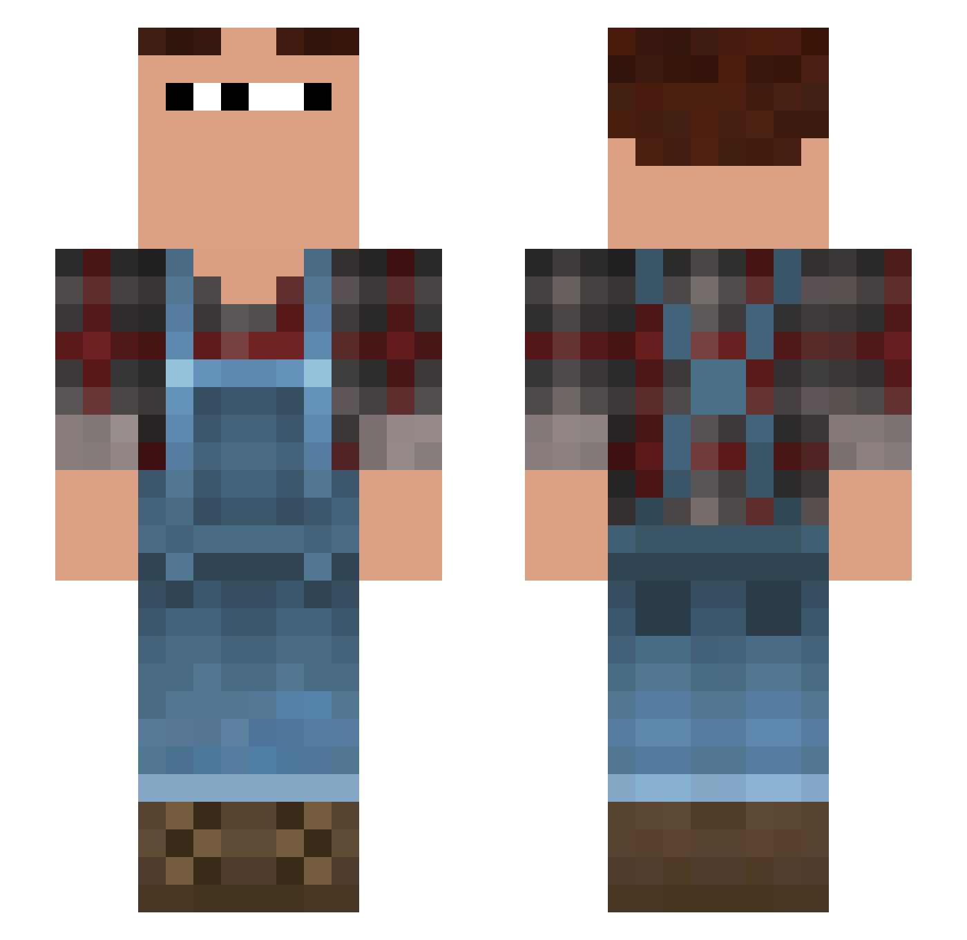 Prof_Med_Strolch Minecraft skin, front and back view