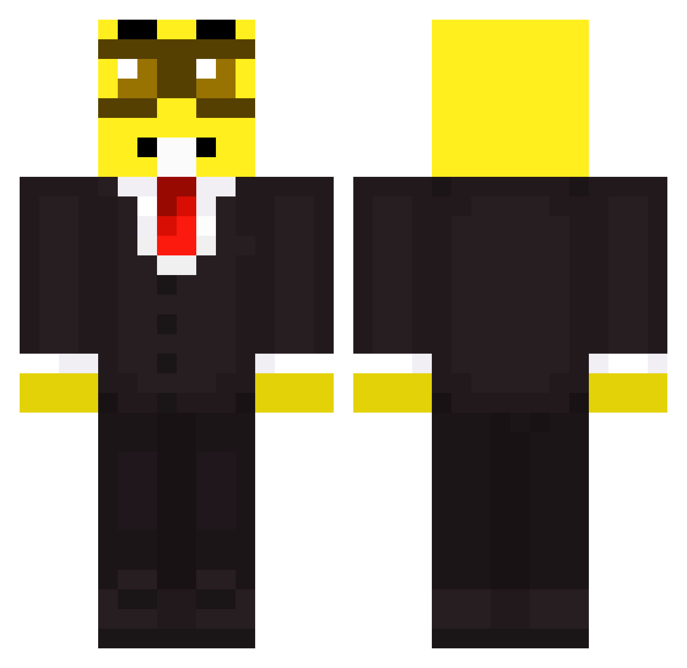 FatsoassKid Minecraft skin, front and back view