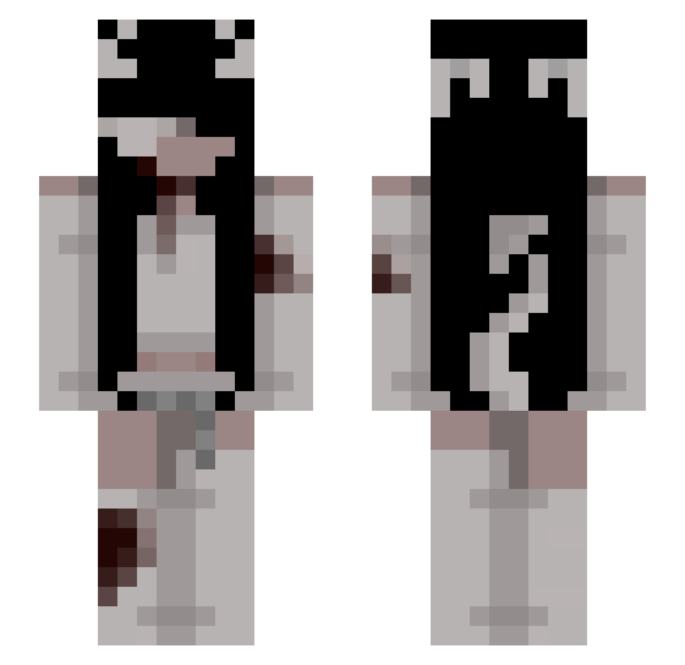senkotaru Minecraft skin, front and back view