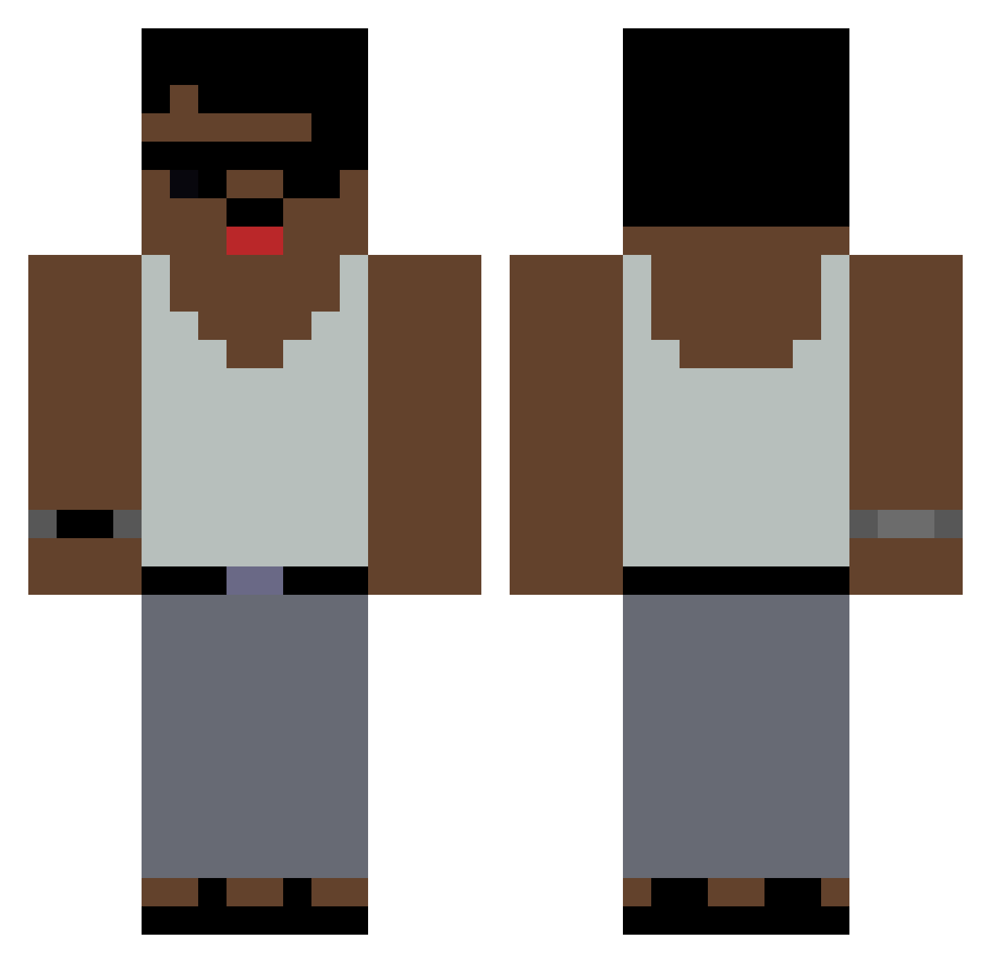 SOYGABINOSILVA Minecraft skin, front and back view