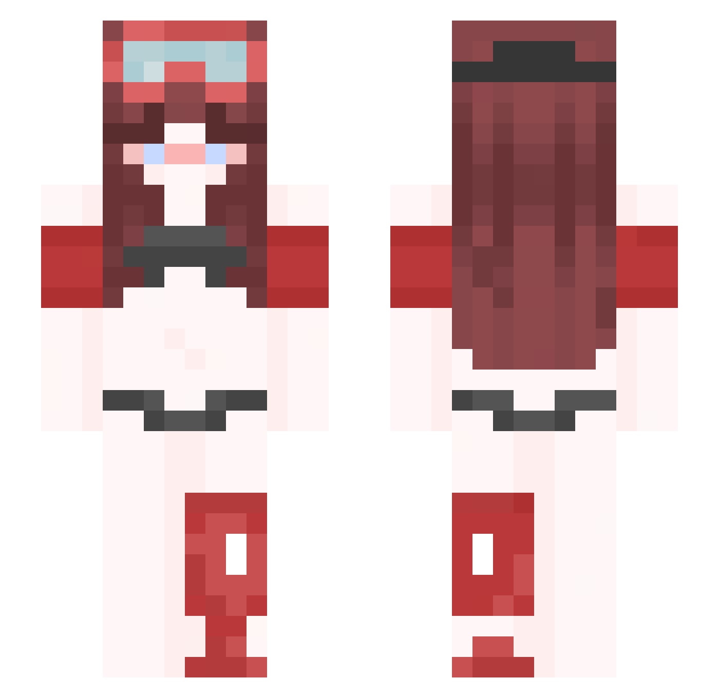 HawkDuty Minecraft skin, front and back view