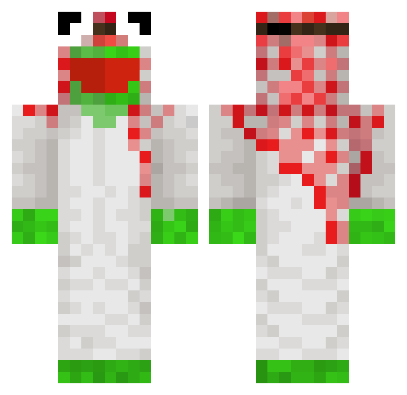Anonymlix Minecraft skin, front and back view