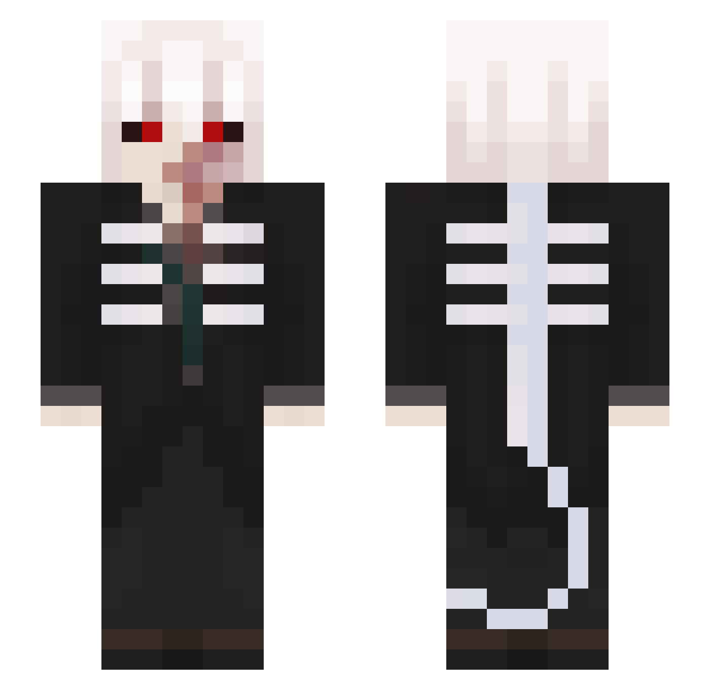 PortedCannon565 Minecraft skin, front and back view